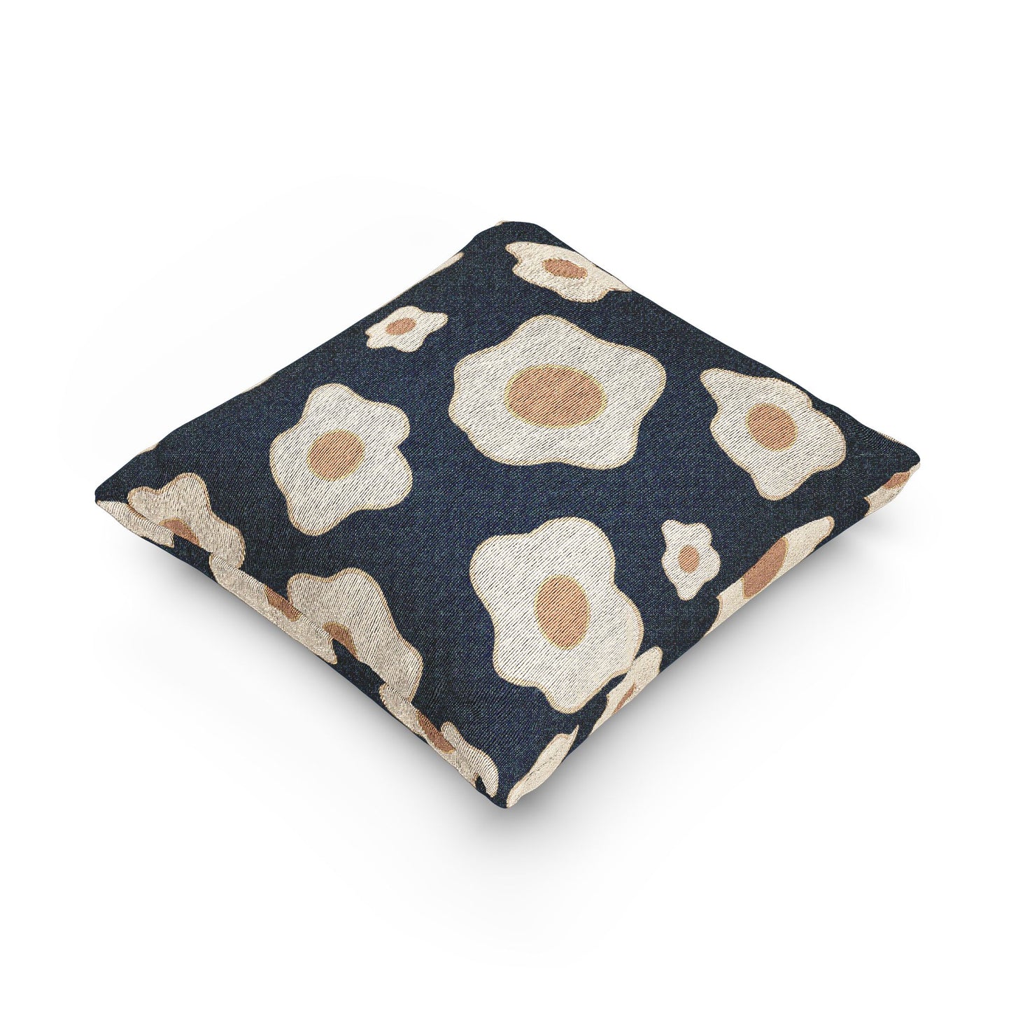 Boho Floral Woven Pillow, Cozy Home Decor, Throw Pillow, Living Room Accent, Gift for Housewarming, Bohemian Style