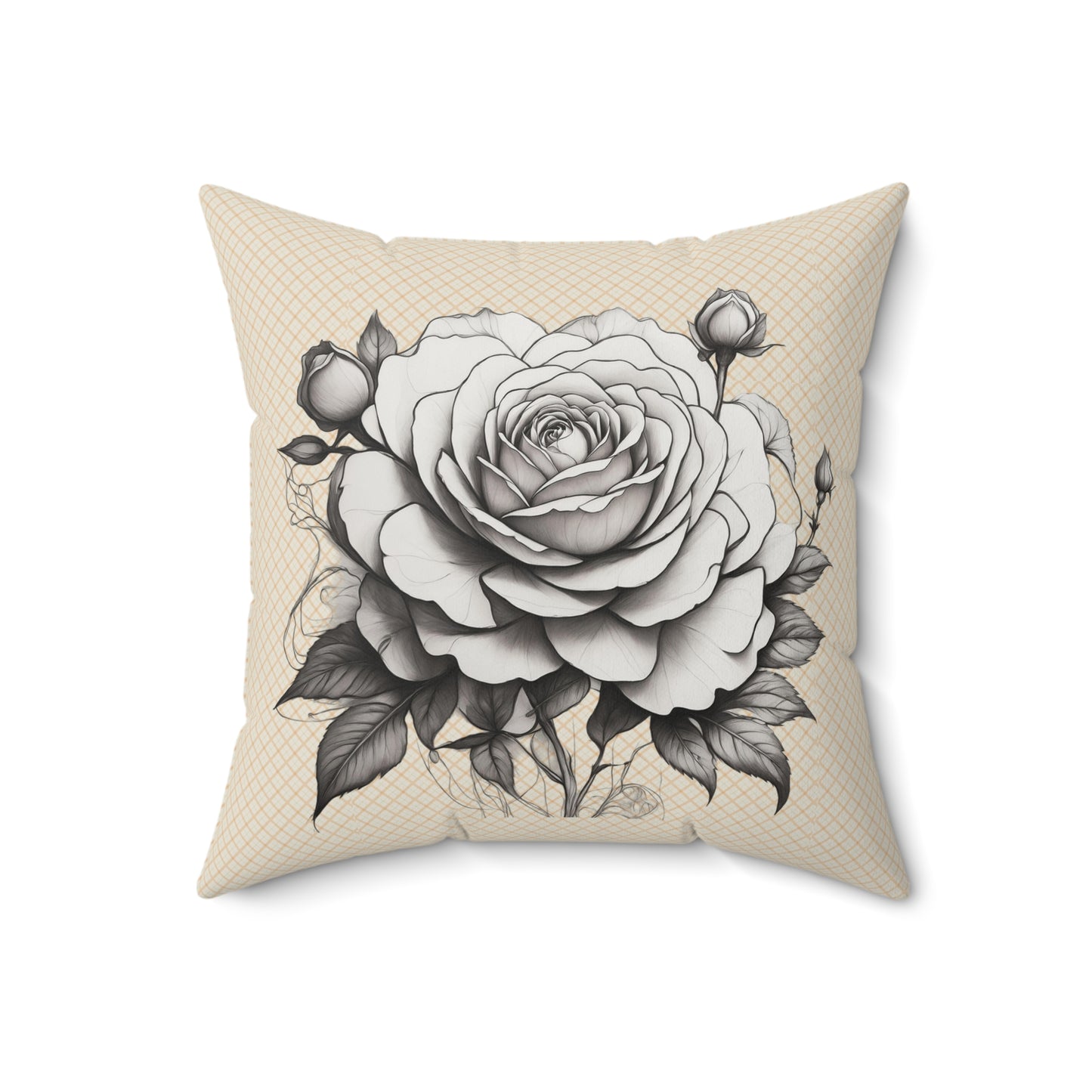 Elegant Floral Rose Pillow, Home Decor, Gift for Her, Cozy Living Room Accent, Wedding Decoration, Interior Design
