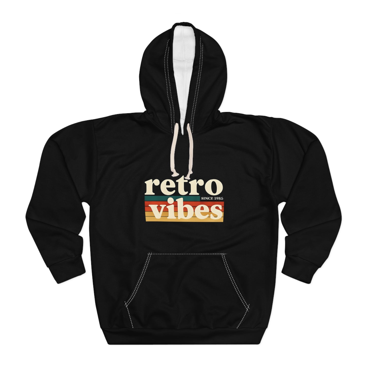 Retro Vibes Unisex Pullover Hoodie, Cozy Sweatshirt, Casual Style, Gift for Friends, Perfect for Fall & Winter