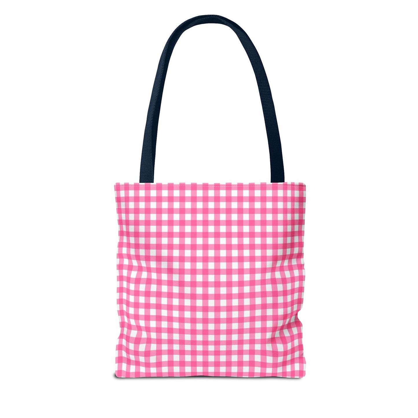 Cute Pink Gingham Tote Bag - Reusable Shopping Bag, Beach Tote