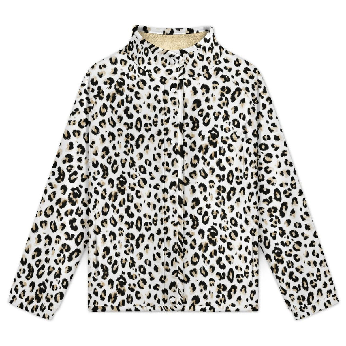 Stand-up Collar Fleece Casual Jacket