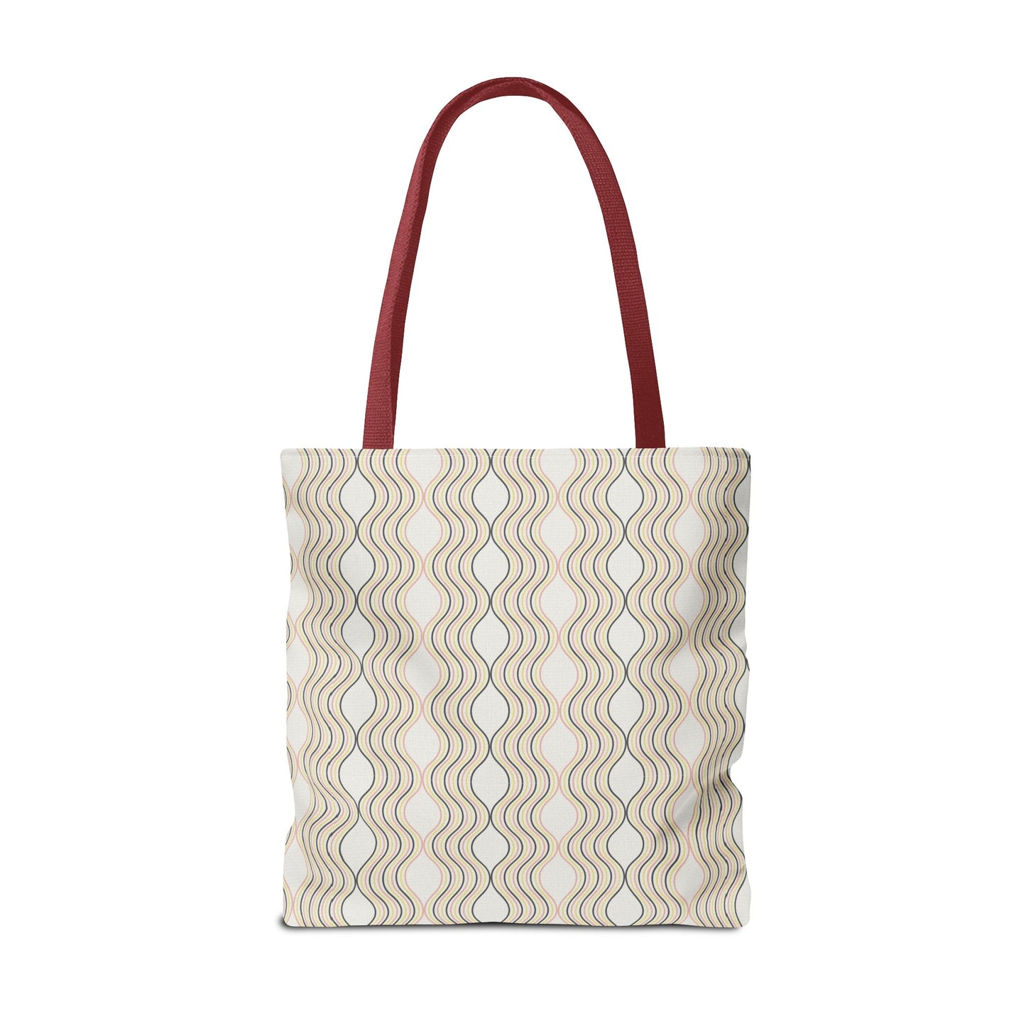 Waves Pattern Tote Bag, Boho Chic Handbag, Everyday Carry, Beach Bag, Gift for Her, Eco-Friendly Style