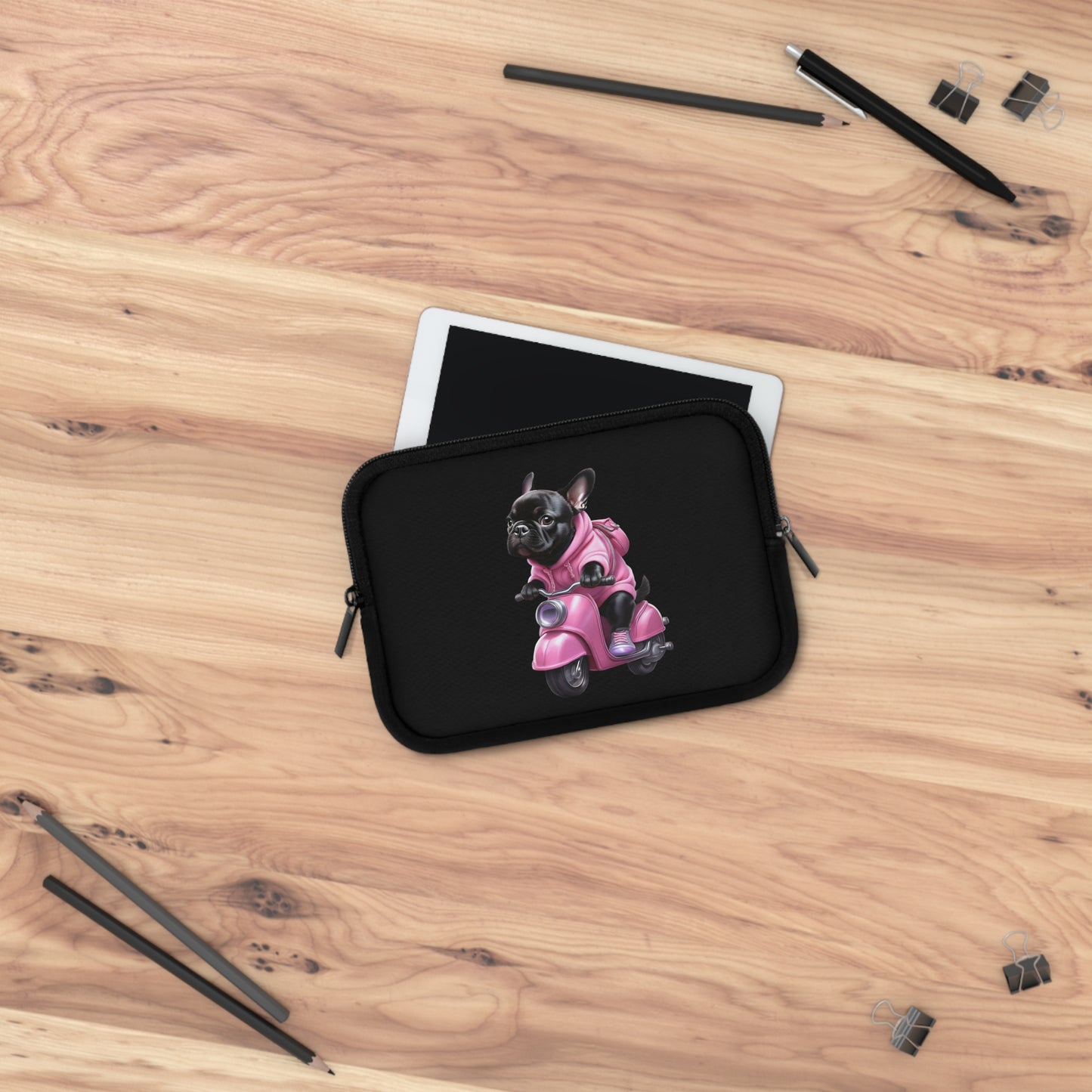 Cute French Bulldog Laptop Sleeve, Unique Pet Lover Gift, Tech Accessories, Dog Themed Sleeve, Birthday Present, Stylish Protection