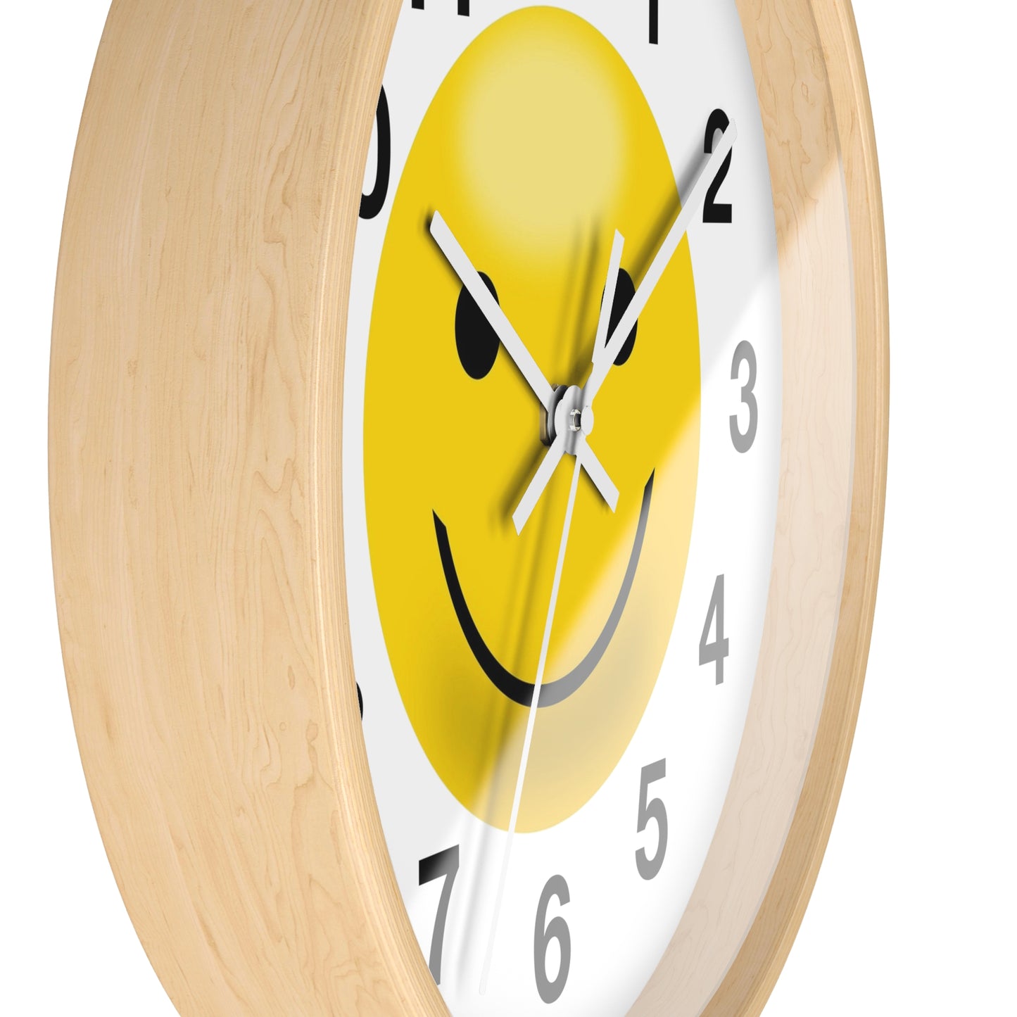 Cheerful Smiley Wall Clock, Positive Vibe Home Decor, Gift for Kids Rooms, Office Decor, Fun Timekeeper