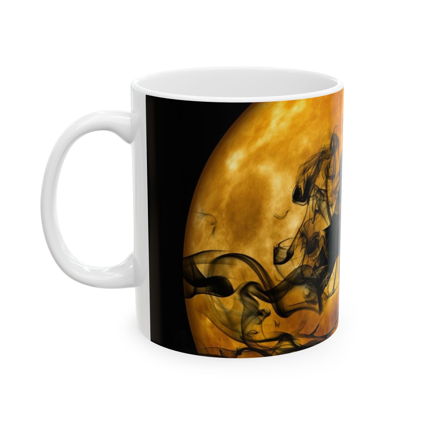 Mystical Raven Ceramic Mug - Gothic Gift for Coffee Lovers, Witchy Decor, Halloween, Unique Tea Cup, Bird Art