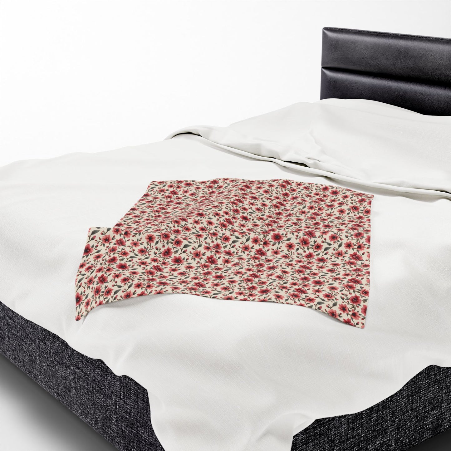 Cozy Floral Velveteen Plush Blanket | Perfect for Home Decor, Gifts, Couch, Travel, Holidays, Soft Throw for Relaxation