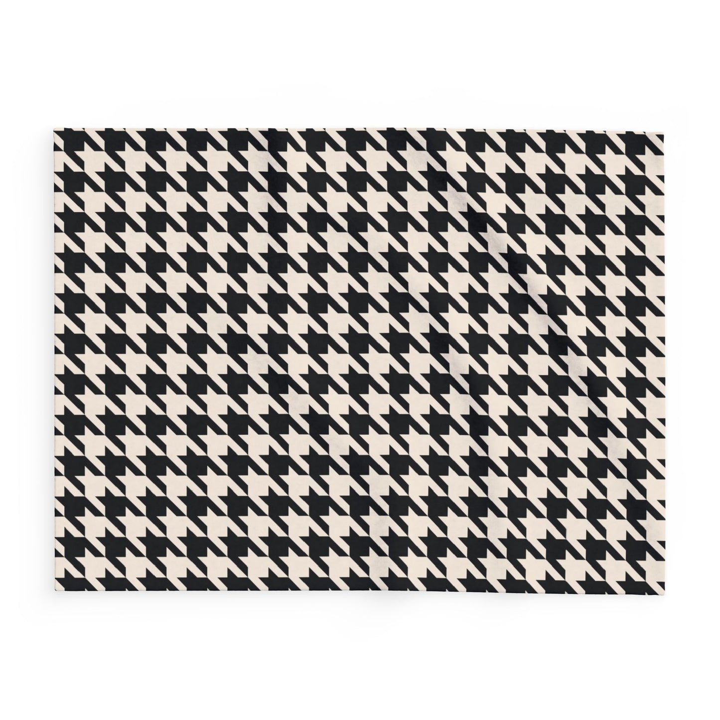 Stylish Houndstooth Arctic Fleece Blanket, Cozy Throw, Home Decor, Gift for Her, Wedding Gift, Winter Comfort