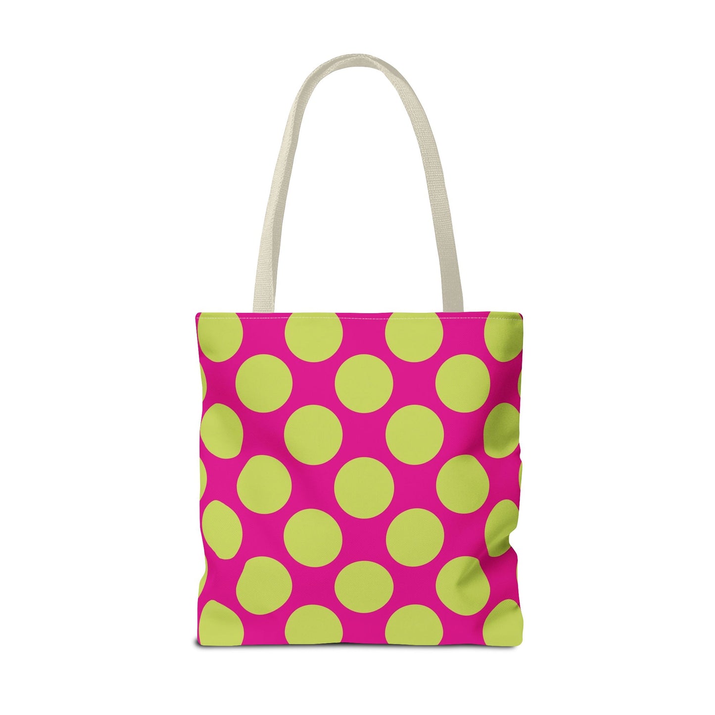 Vibrant Polka Dot Tote Bag, Colorful Shopping Bag, Eco-Friendly Tote