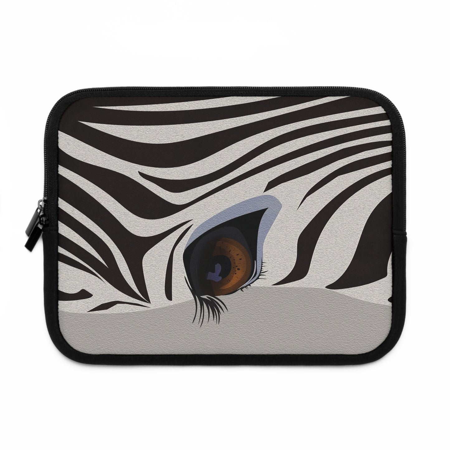 Stylish Zebra Eye Laptop Sleeve | Unique Computer Case, Gift for Students, Trendy Tech Accessory, Animal Print Protection