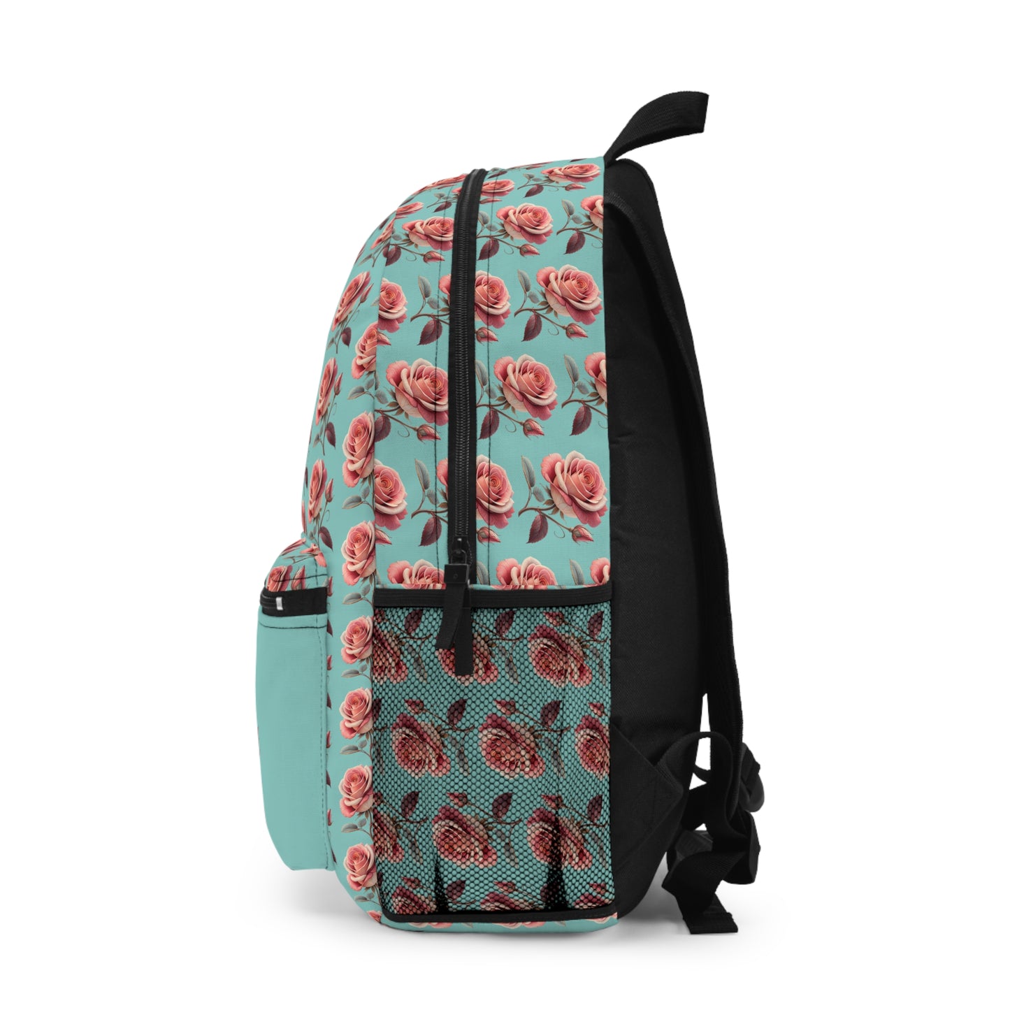 Floral Rose Pattern Backpack, Trendy School Bag, Cute Travel Rucksack, Stylish Accessories for Students, Ideal Gift for Her