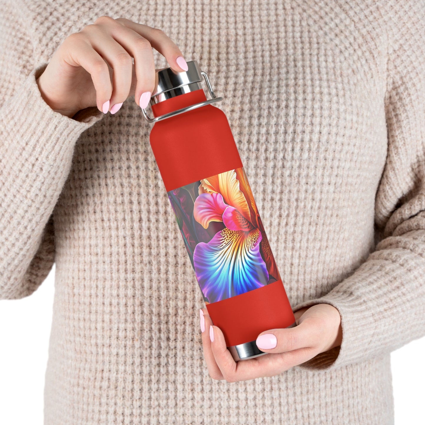 Astrological Copper Insulated Bottle, Cosmic Travel Mug, Horoscope Water Bottle, Starry Flask, Unique Gift for Astrology Lovers