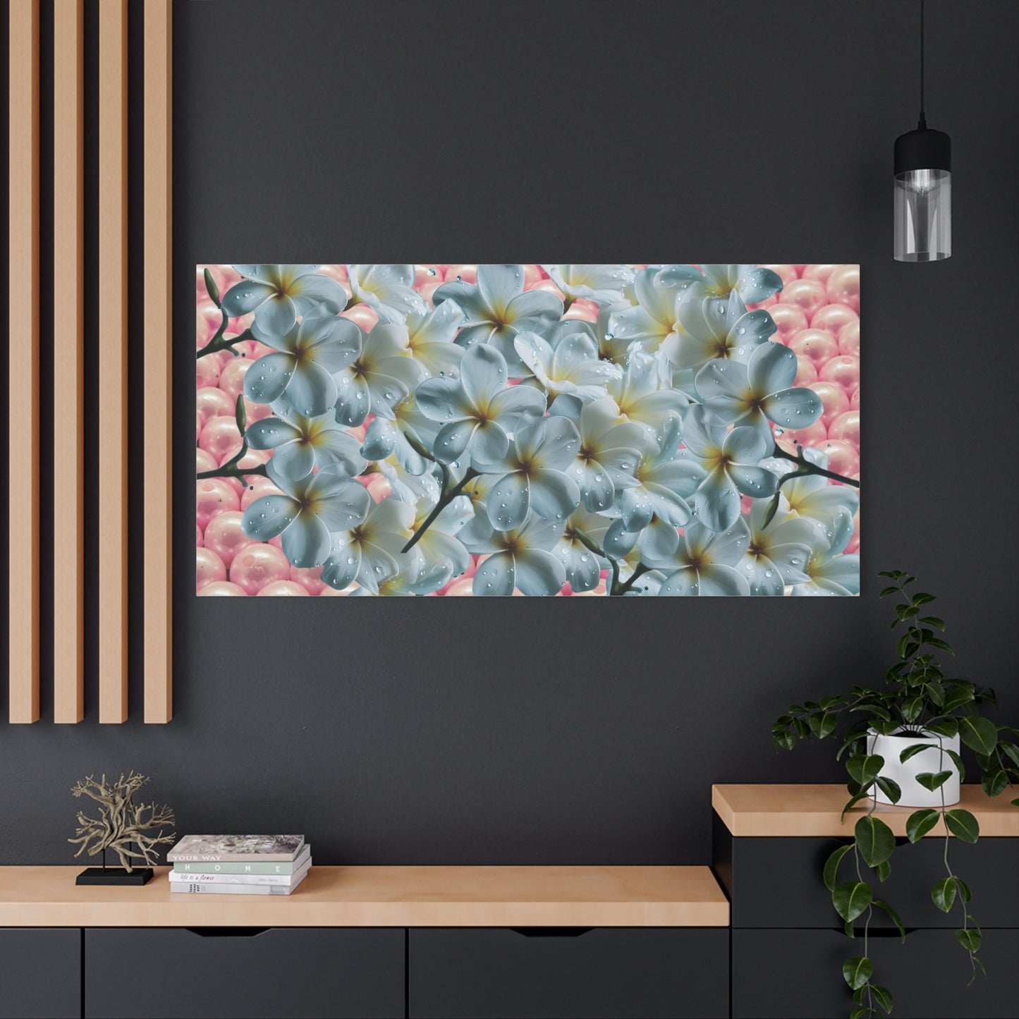 Floral Canvas Art Print - Elegant Home Decor, Botanical Wall Art, Gift for Her, Mother's Day Decoration, Vibrant Flower Artwork