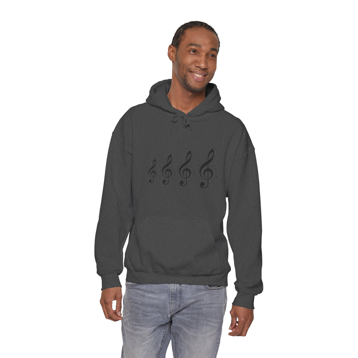 Treble Clef Hoodie – Minimal Music Note Graphic Sweatshirt for Musicians