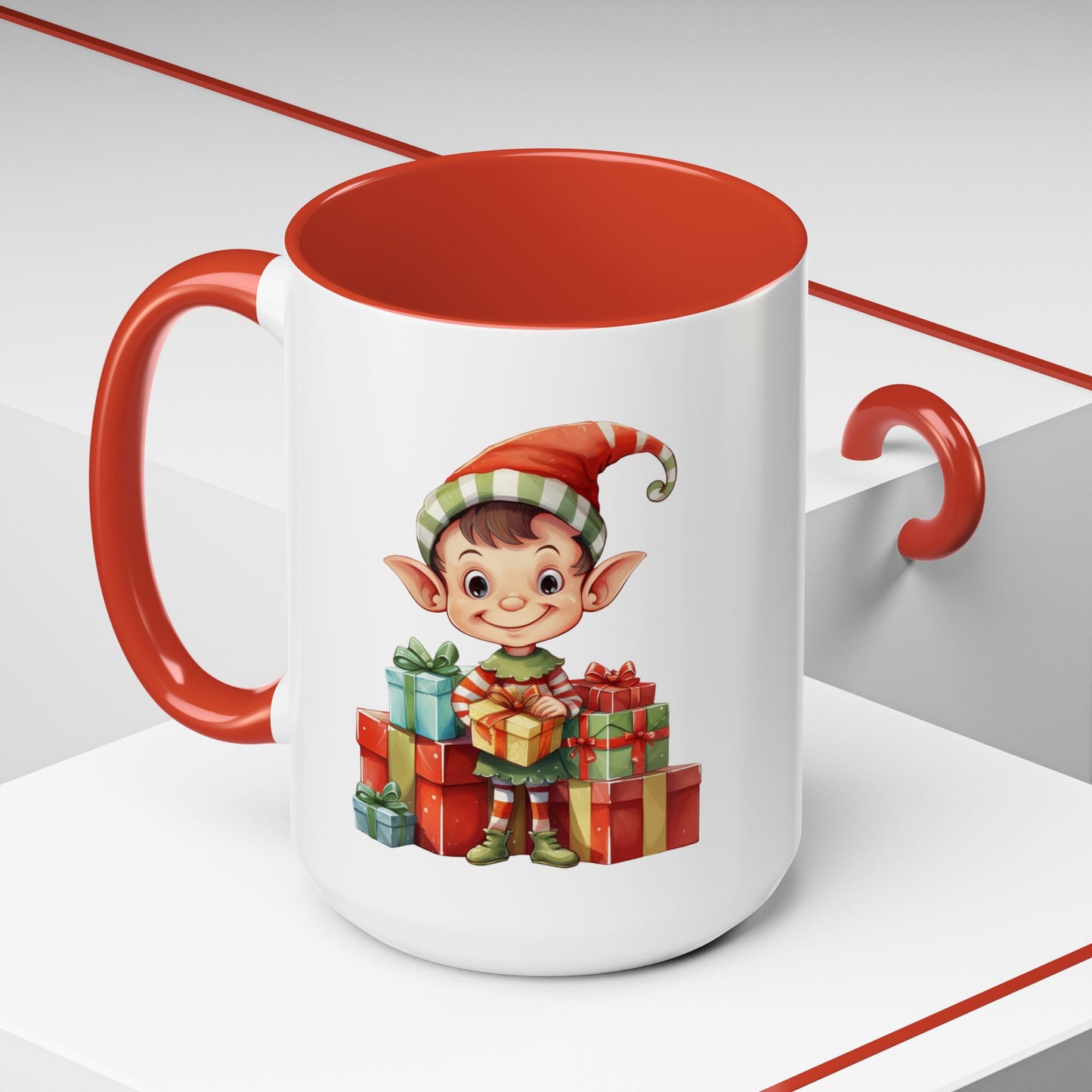 Holiday Elf Coffee Mug - Festive Gift Mug, Christmas Decor, Cute Elf Mug, Coffee Lover Gift, Winter Holiday Drinkware