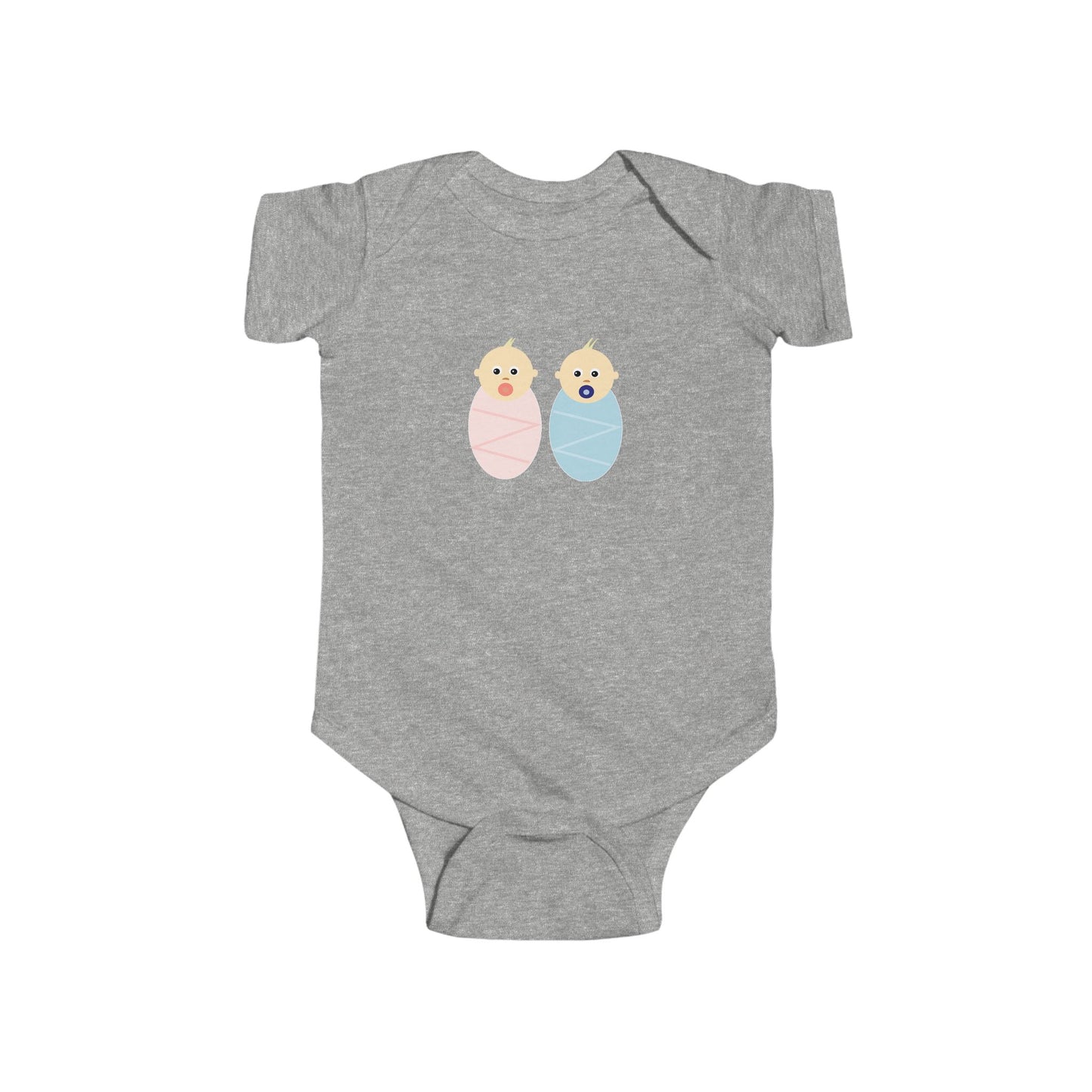 Cute Baby Bodysuit with Colorful Swaddled Babies, Perfect for Newborn Gift, Baby Shower, Infant Clothing, Sibling Outfit, Summer Wear
