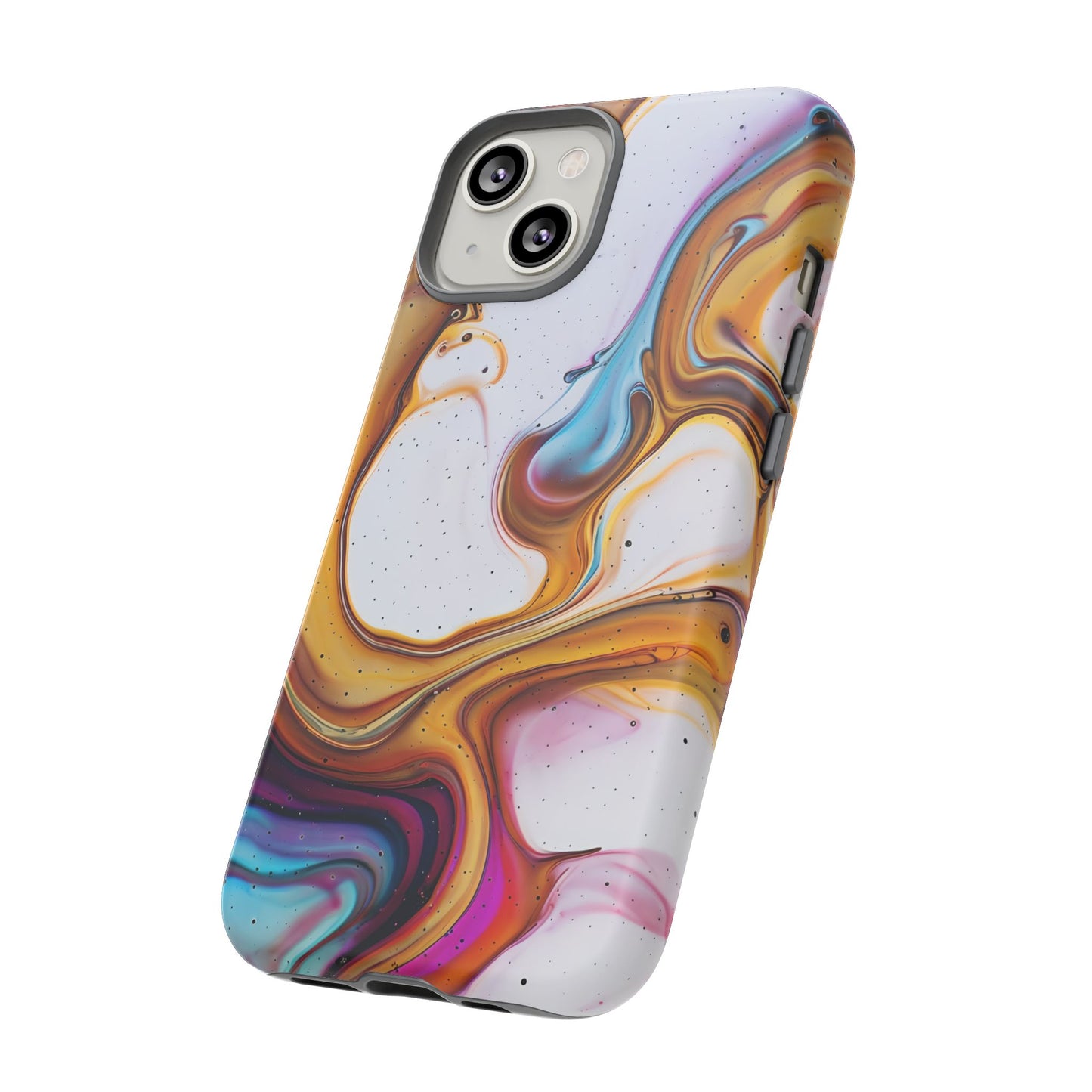 Artistic Phone Case, Tough Cases with Colorful Marble Design