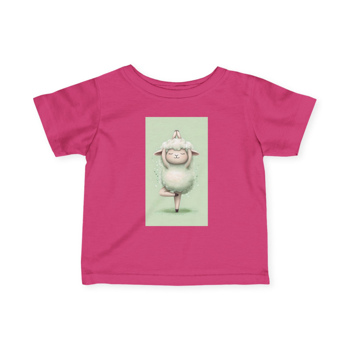 Infant Tee — Cute Ballet Sheep Baby Shirt ("Little Ballerina" Design)