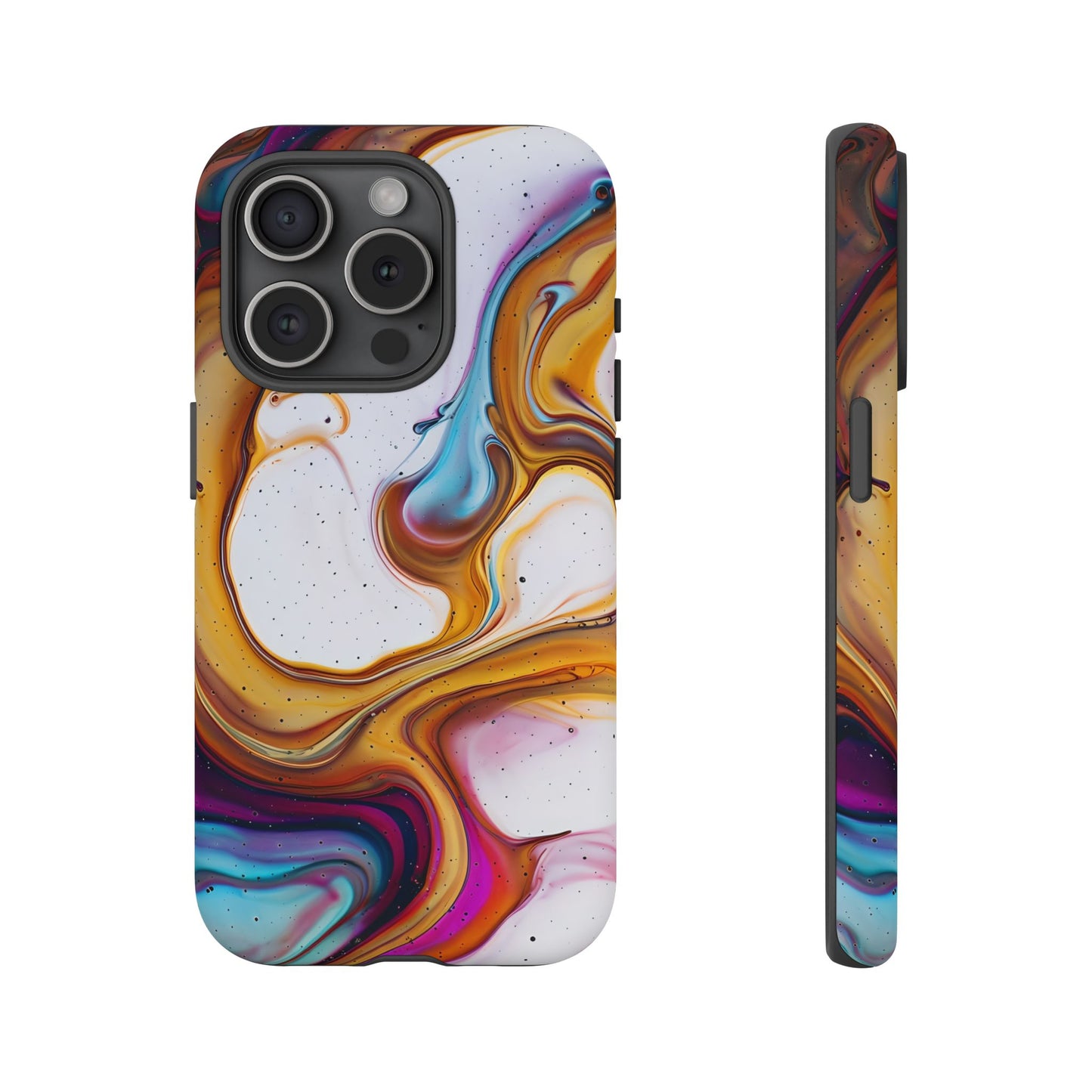 Artistic Phone Case, Tough Cases with Colorful Marble Design