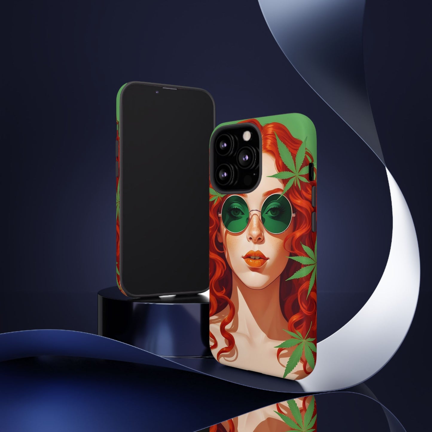 Vibrant Phone Case with Retro Greenery Design, Trendy Case for Casual Look, Gift for Her, Summer Vibes, Unique Phone Accessory