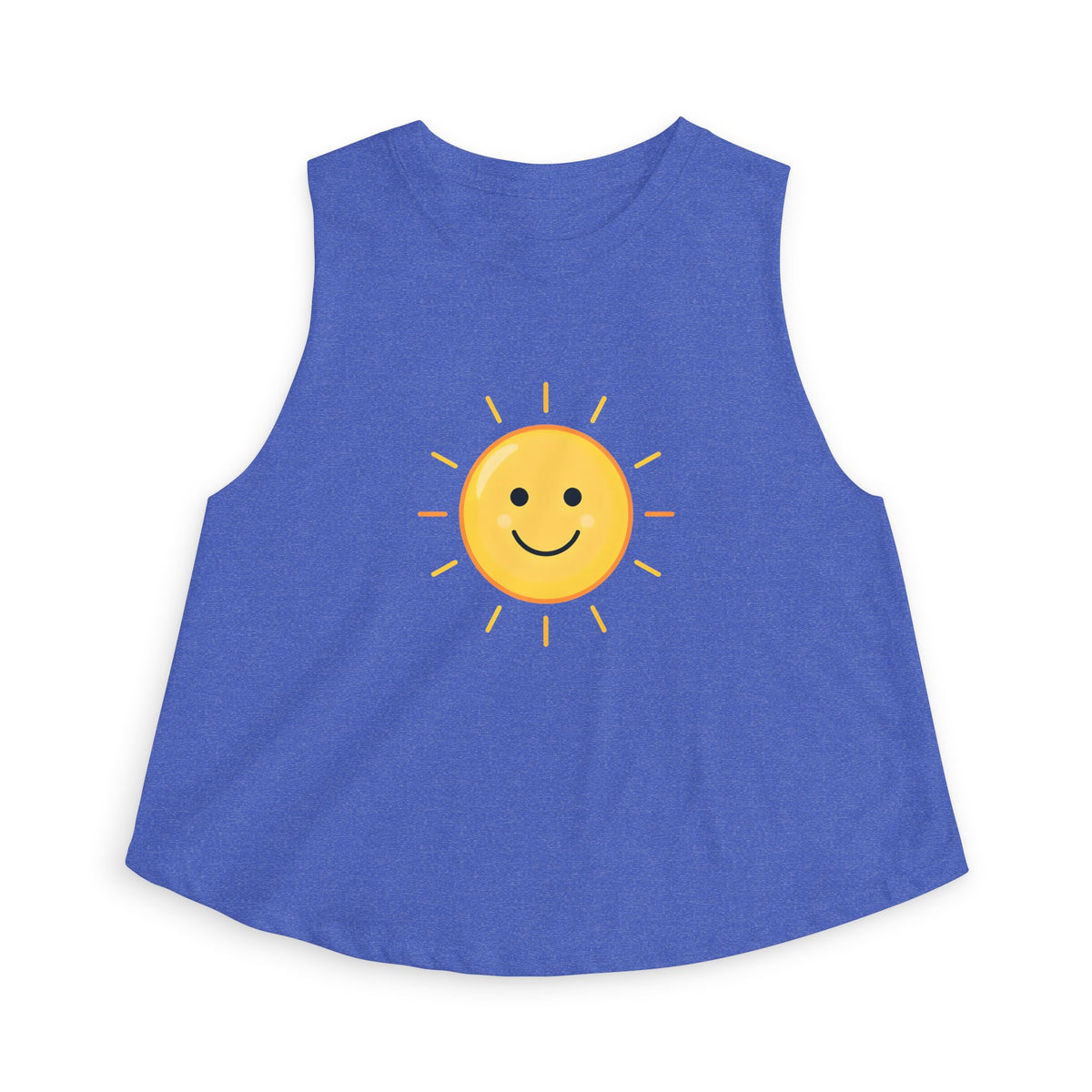 Smiley Sun Crop Top — Cute Sunny Face Women's Tank