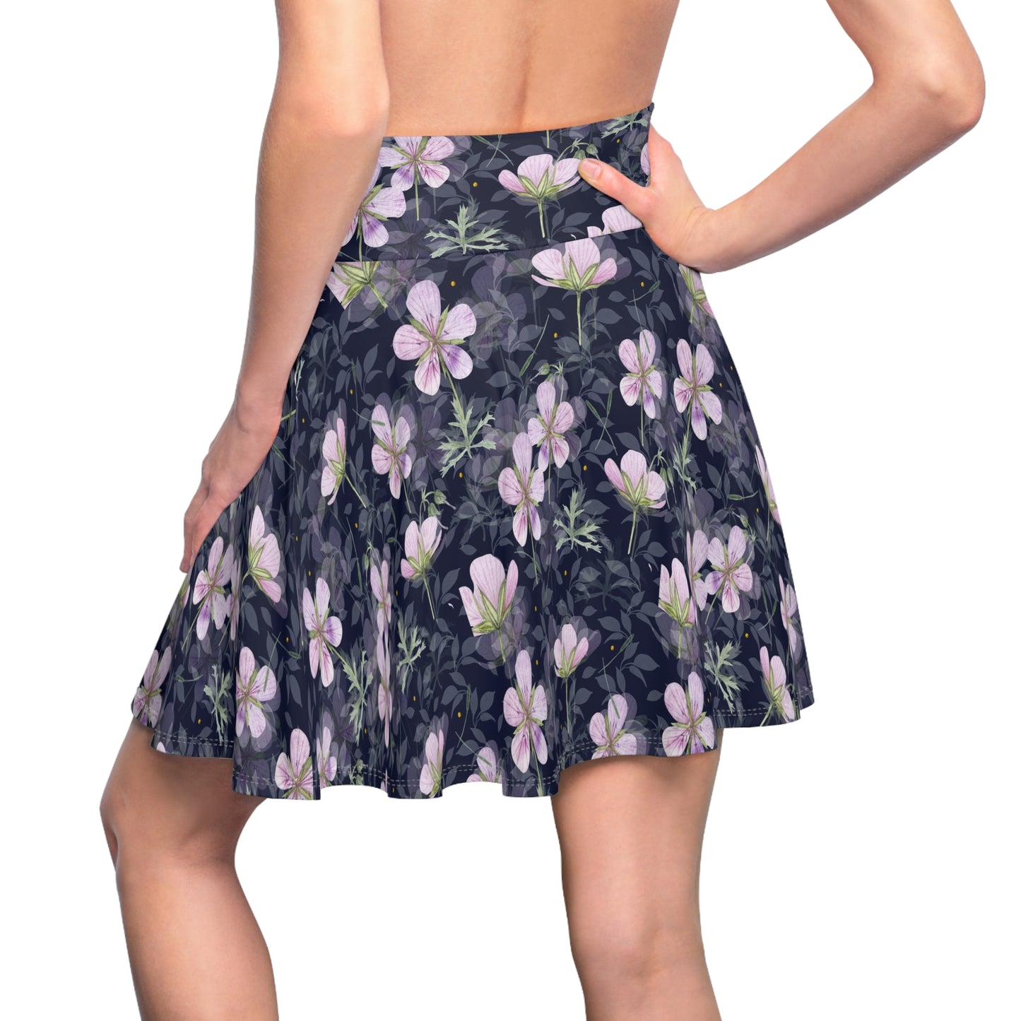 Floral Women's Skater Skirt, Feminine Aesthetic Skirt, Spring Fashion, Birthday Gift, Casual Wear, Boho Style