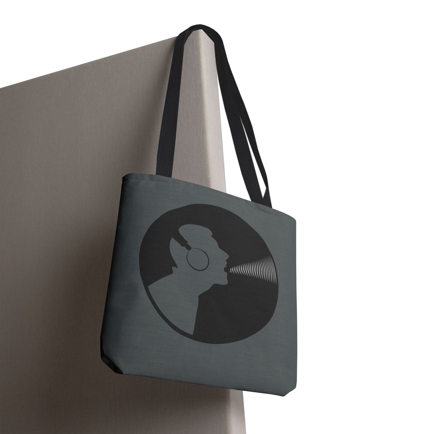 Music Lover's Tote Bag, Stylish Bag for Vinyl Enthusiasts, Gift for Music Lovers, Unique Shopping Tote, Record Player Accessory
