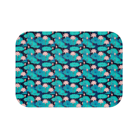 Stylish Floral Bath Mat - Serene Decor for the Bathroom, Spa, or Relaxation Space, Gift for Housewarming, Mother's Day, or Any Occasion