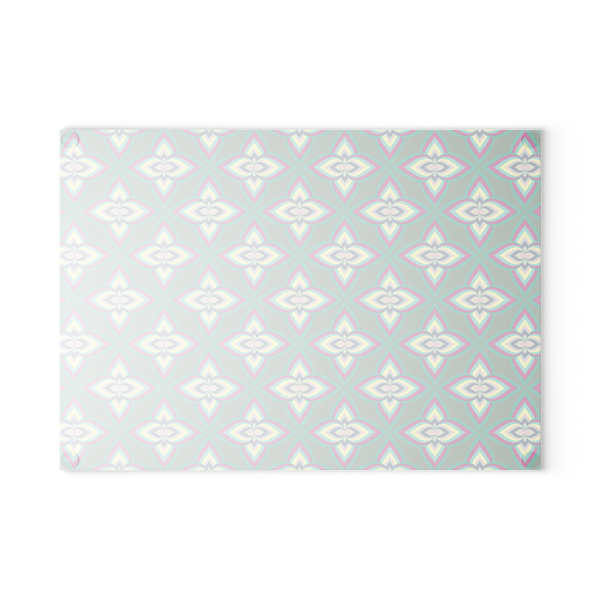 Stylish Glass Cutting Board with Geometric Pattern, Kitchen Decor, Gift for Home Cooks, Housewarming Present, Modern Kitchen Accessory
