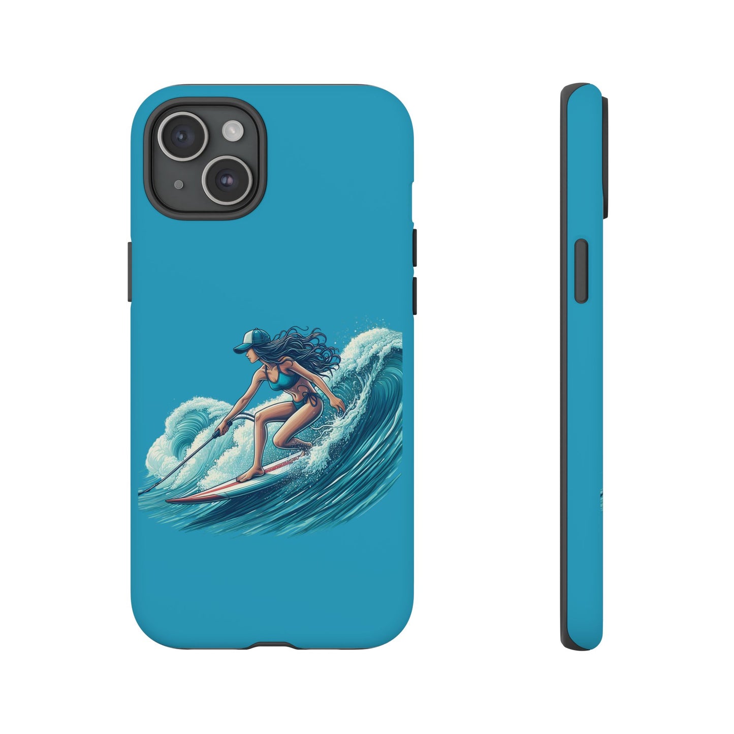 Surfing Phone Case, Coastal Vibes Phone Cover, Tough Cases for Beach Lovers, Ocean Art Phone Accessories, Summer Gift Idea