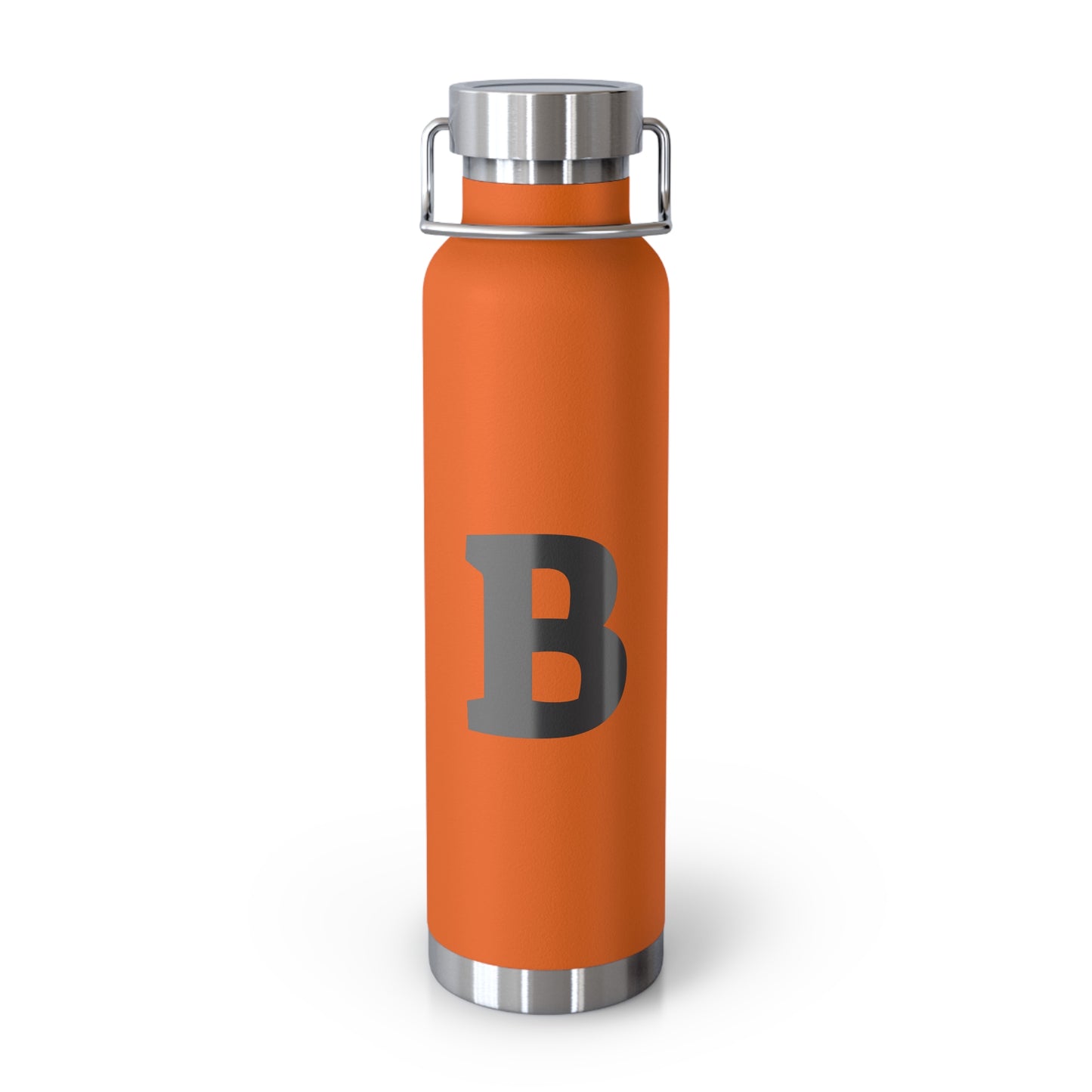 Personalized Copper Insulated Water Bottle, 22oz - "B" Custom Monogram, Travel Mug, Fitness Bottle, Hydration Gift, Eco-Friendly