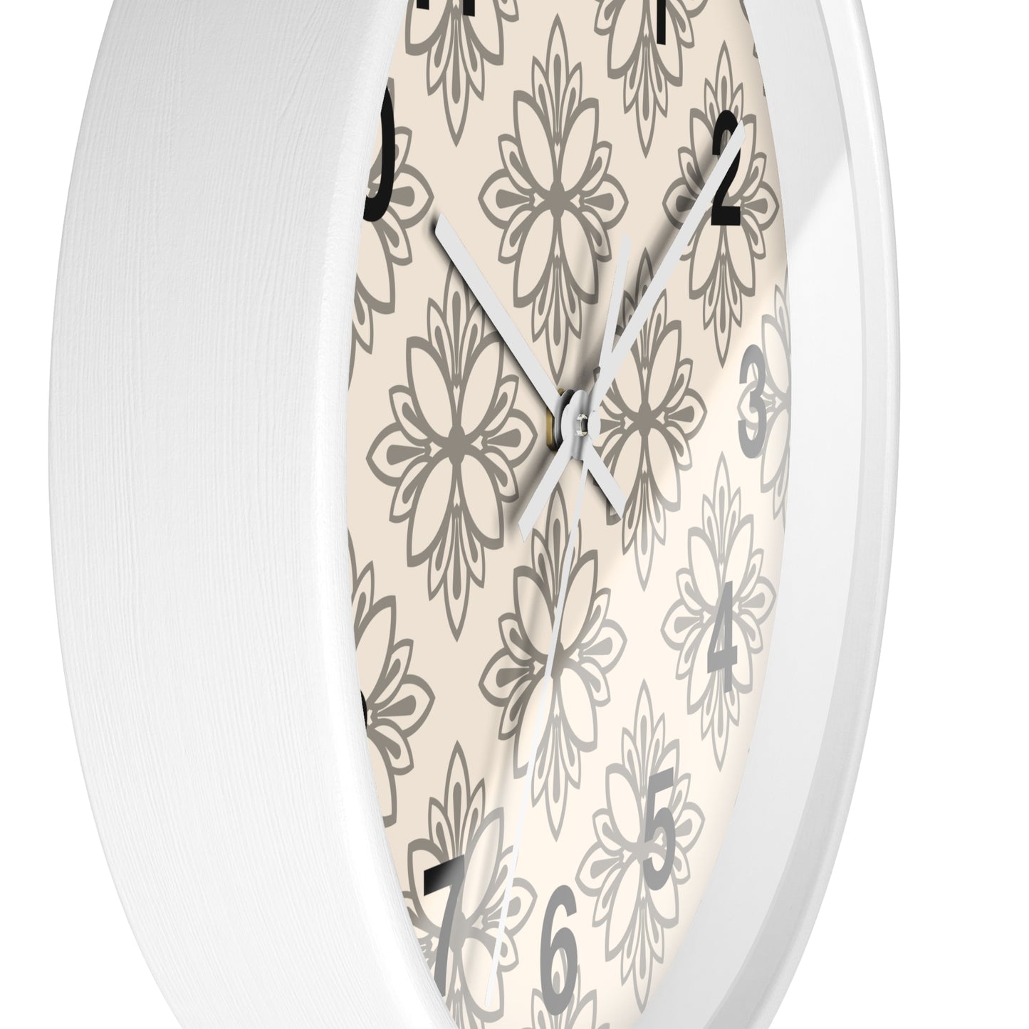 Elegant Floral Wall Clock - Home Decor, Modern Timepiece, Gift for Her, Office Decor, Living Room Accent