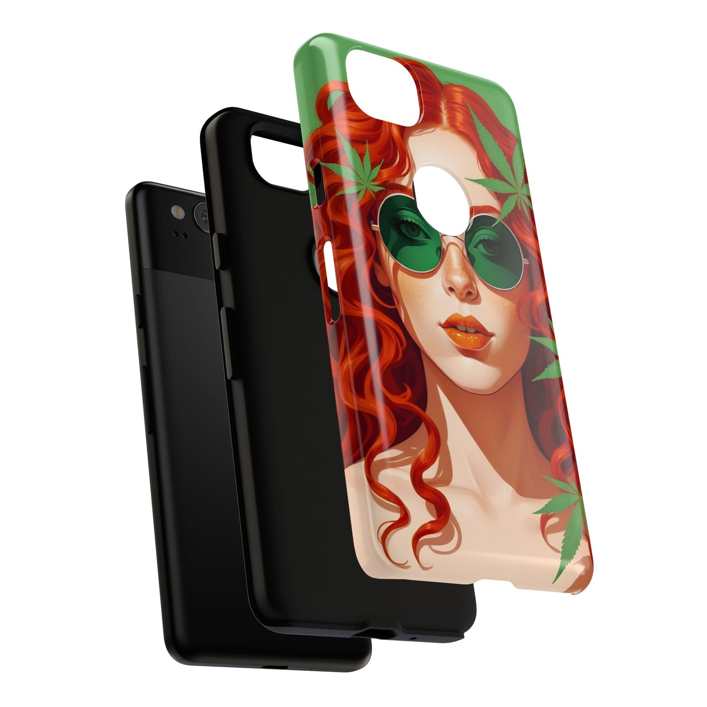 Vibrant Phone Case with Retro Greenery Design, Trendy Case for Casual Look, Gift for Her, Summer Vibes, Unique Phone Accessory