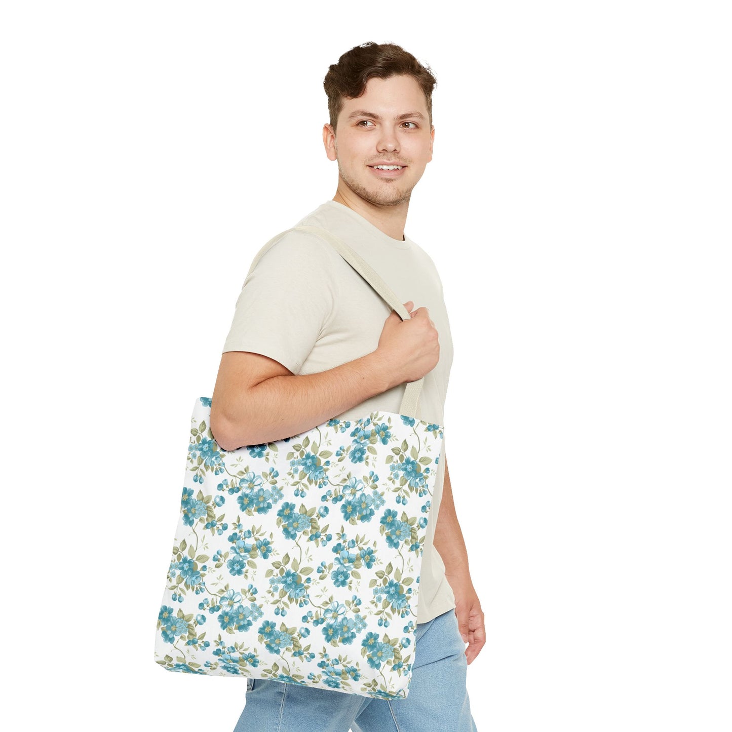Floral Design Tote Bag | Reusable Shopping Bag, Beach Tote, Eco-Friendly Bag, Gift for Her, Travel Organizer
