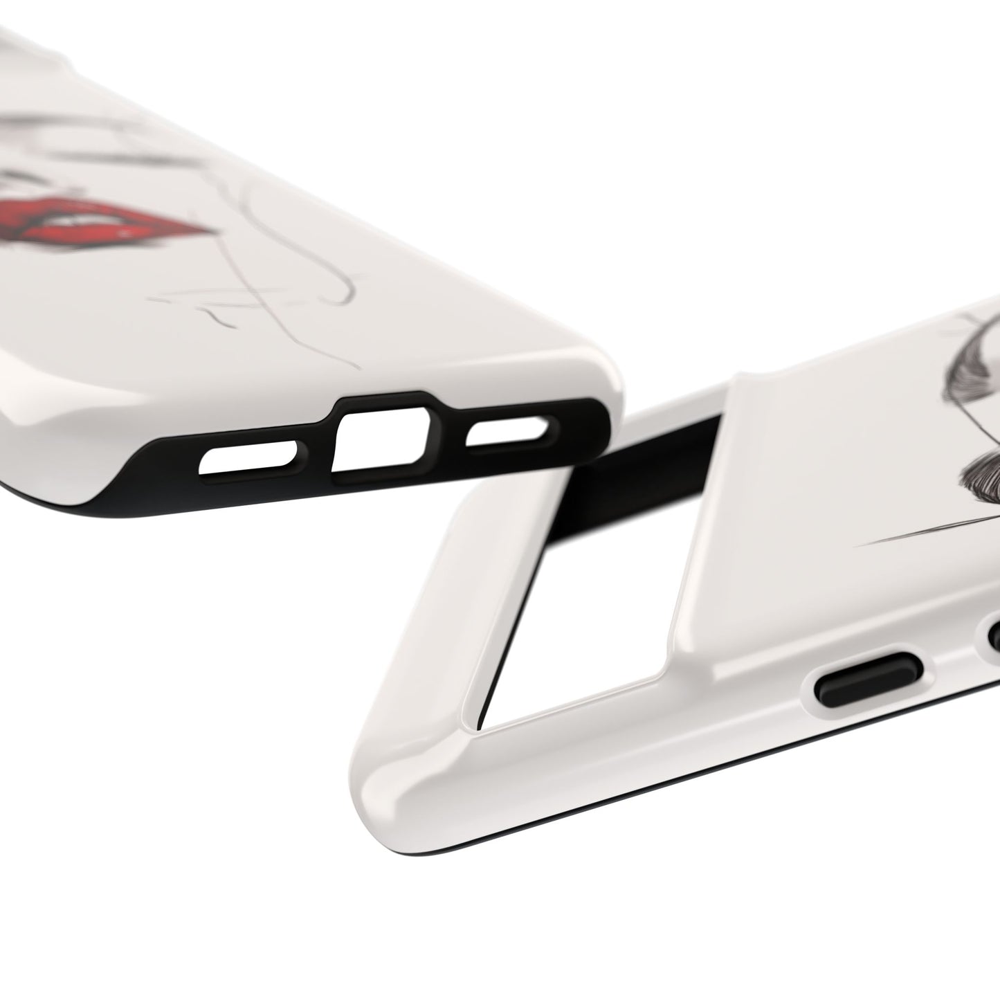 Stylish Phone Case with Artistic Lip Design, Femme Tech Accessory, Trendy Device Cover, Gift for Her, Unique Phone Accessories