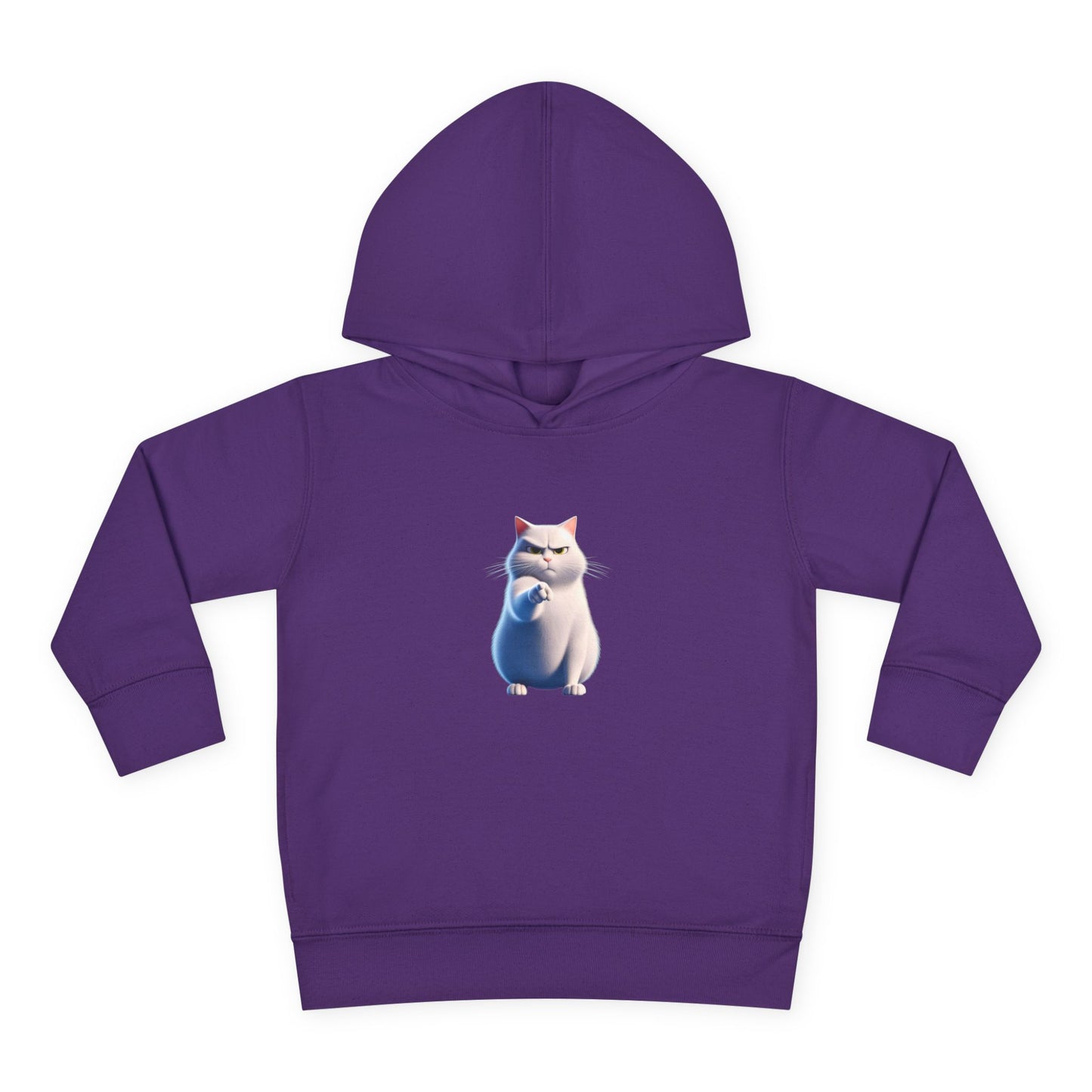 Cute Cat Toddler Hoodie, Fleece Pullover, Kids Sweatshirt, Birthday Gift, Animal Lover Apparel, Cozy Kids Clothing