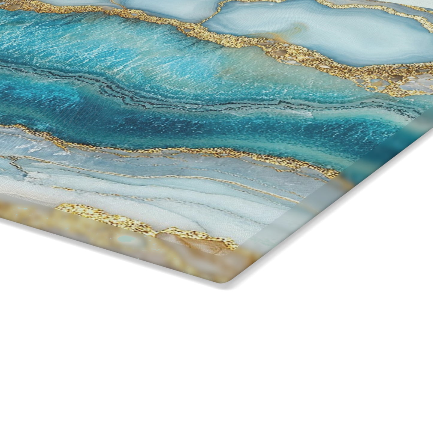 Elegant Agate Print Glass Cutting Board, Kitchen Decor