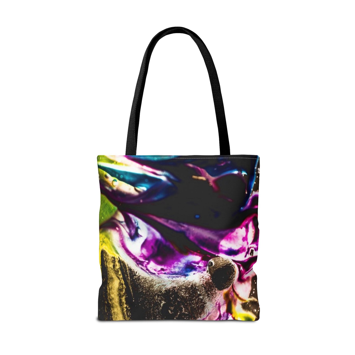 Vibrant Abstract Art Tote Bag, Colorful Reusable Shopper