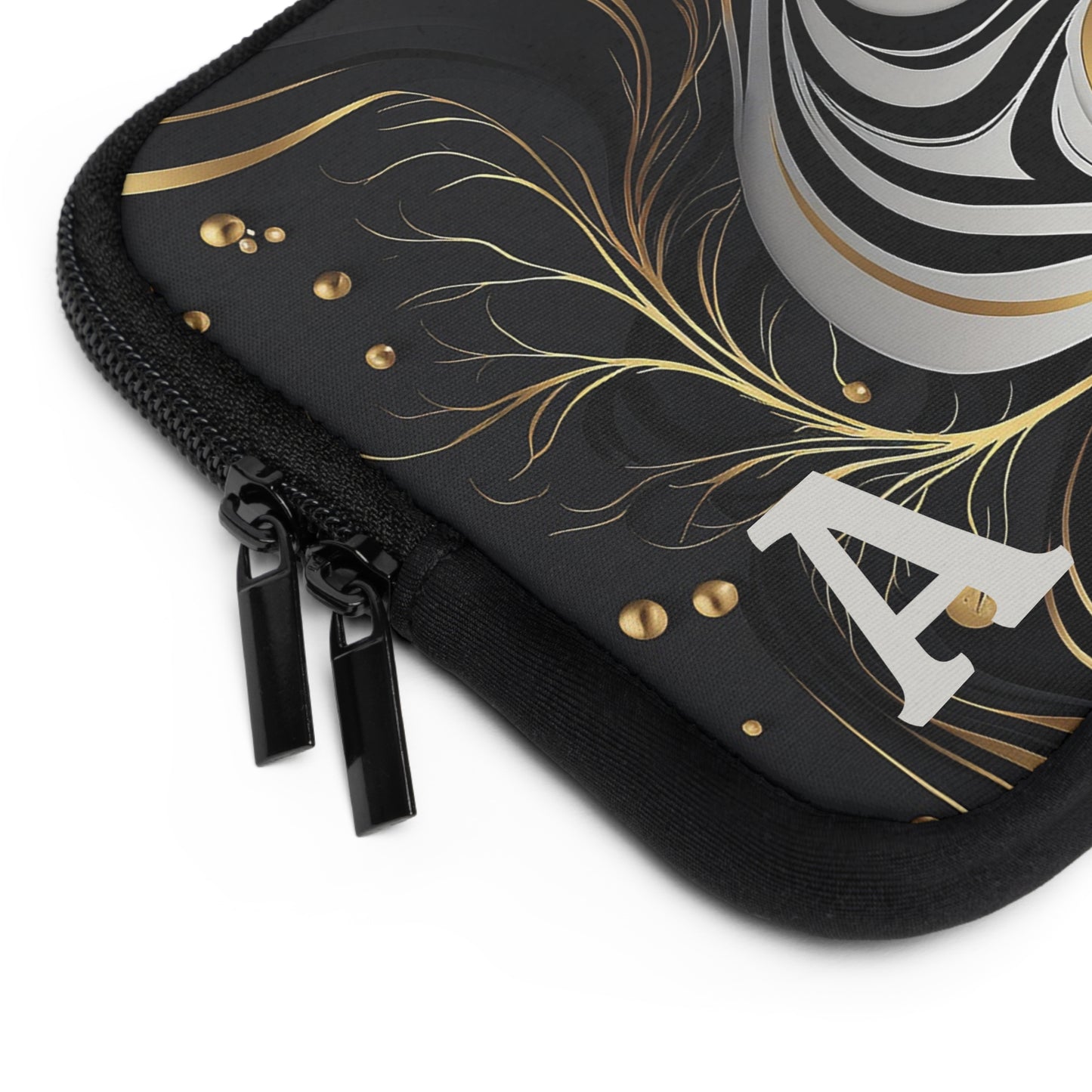 Elegant Personalized Laptop Sleeve, Art-Inspired Tech Case, Gift for Students, Professionals, Custom Monogram Sleeve, Stylish Gadget Cover