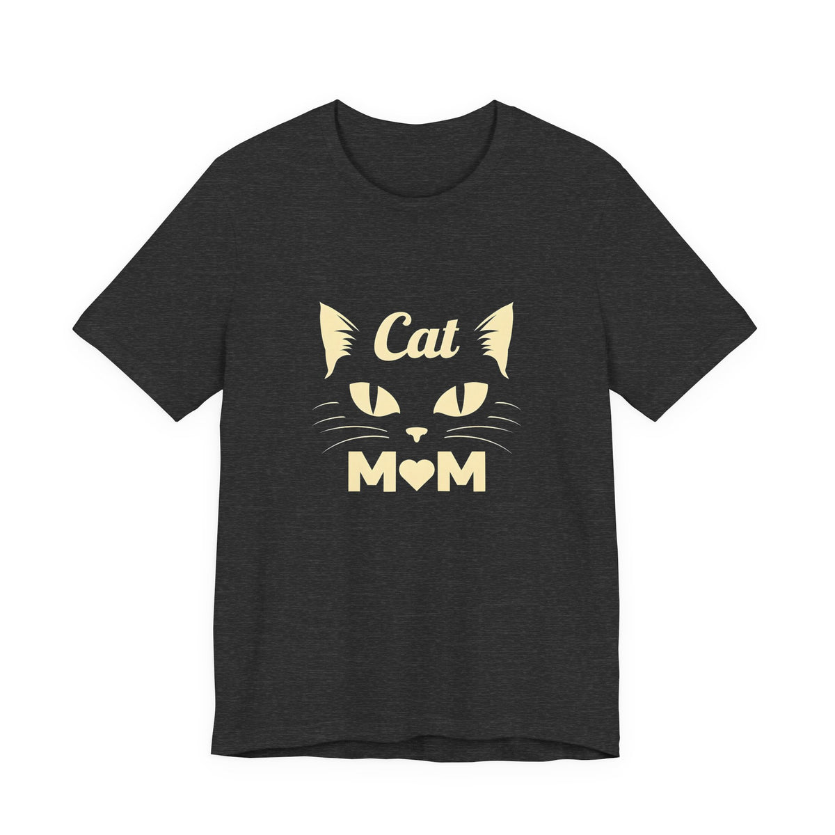 Cat Mom T-Shirt — Cute Cat Face Graphic Tee for Cat Lovers