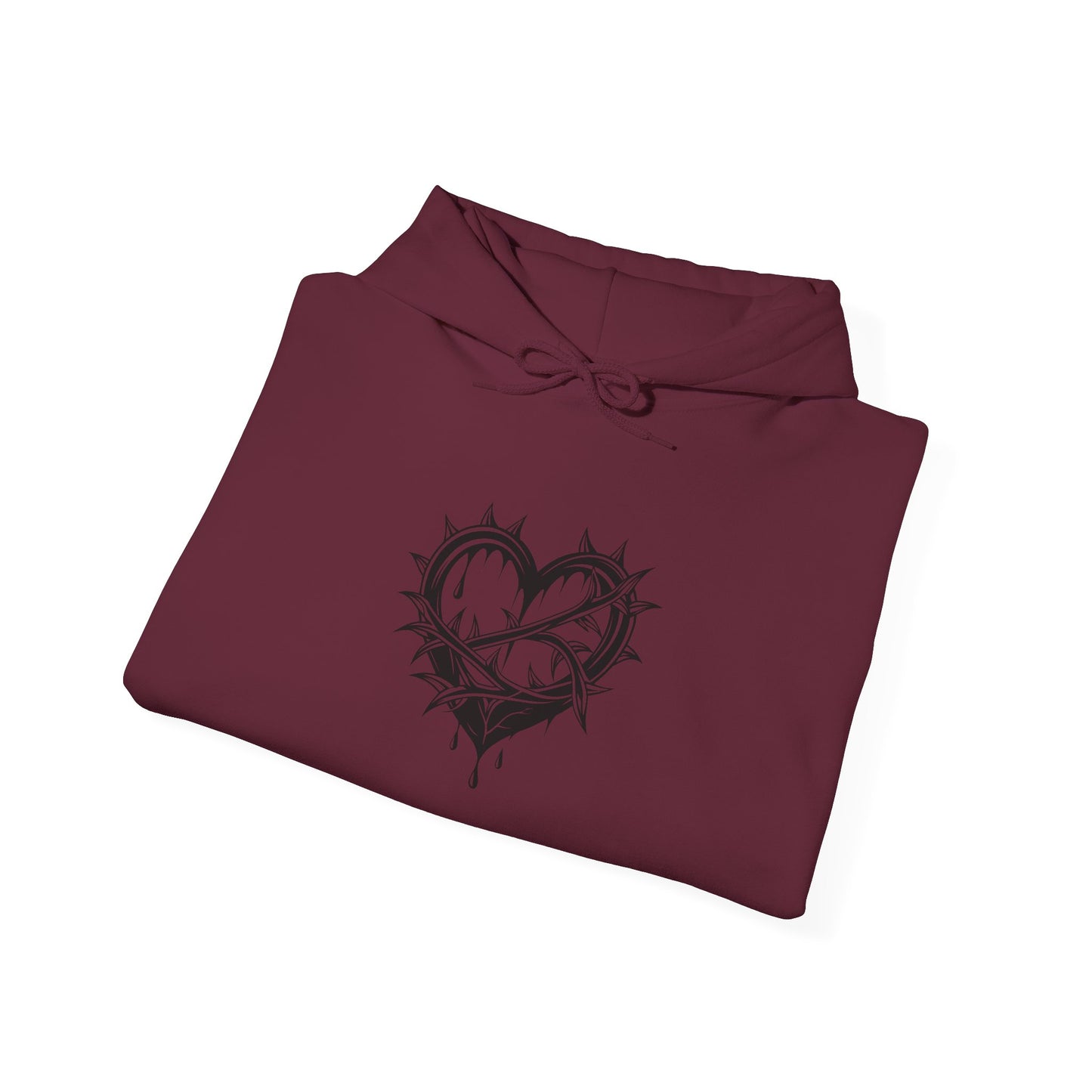 Chic Hooded Sweatshirt with Heart Design - Cozy Streetwear, Perfect Gift for Friends, Casual Style, Empowering Sayings, Unisex Fashion