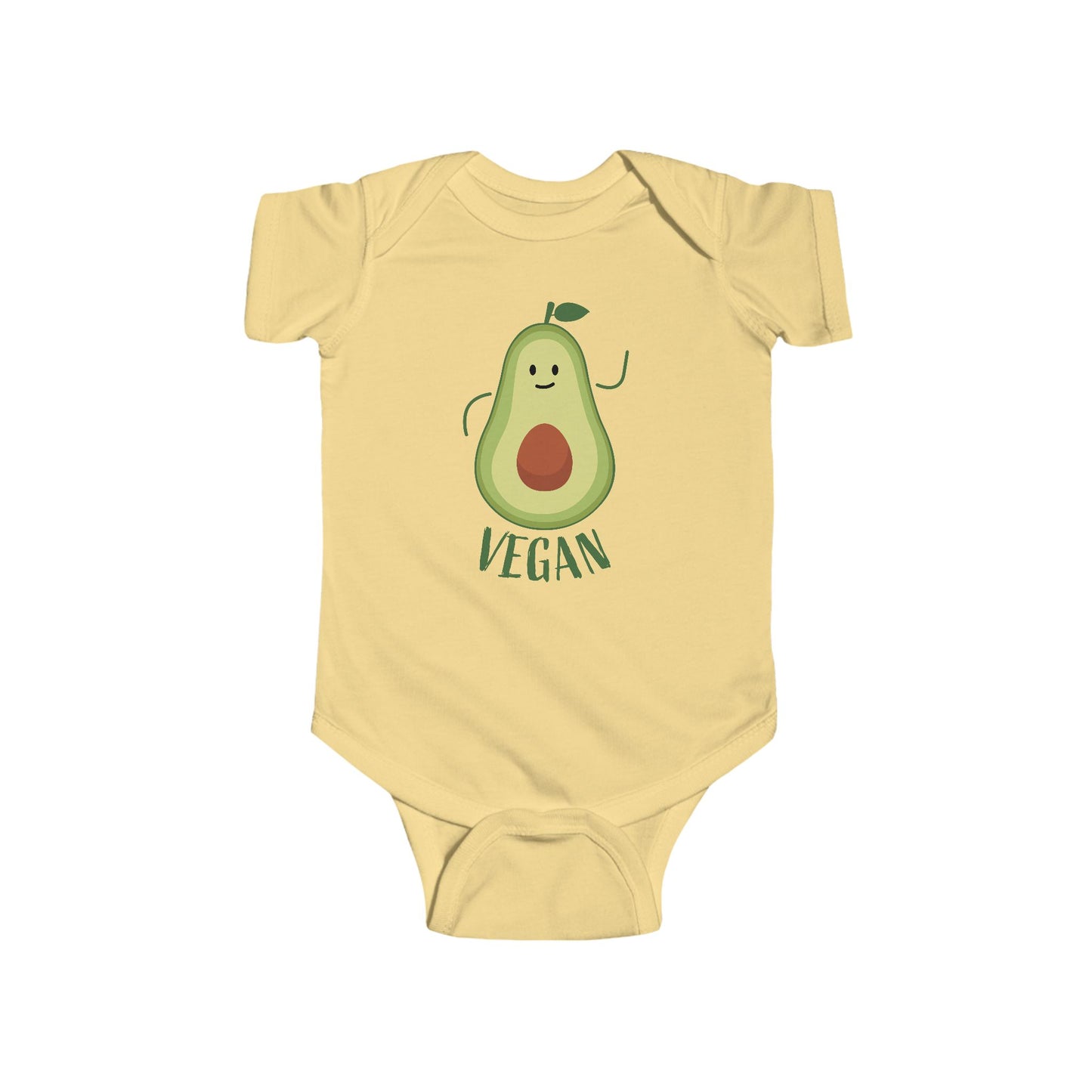 Cute Vegan Avocado Baby Bodysuit