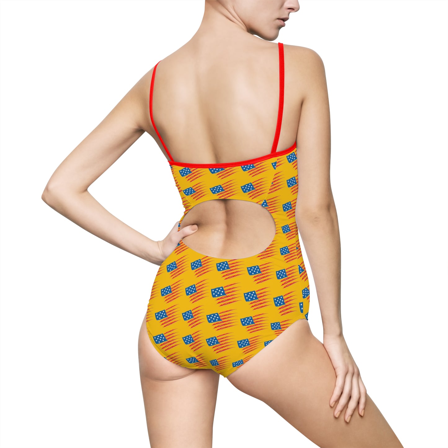 Vibrant Women's One-Piece Swimsuit - Fun Summer Swimwear, Beach Outfit, Pool Party Essential, Vacation Ready, Colorful AOP Design