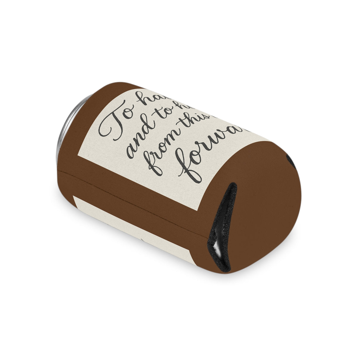 Rustic Wedding Can Cooler | Bridal Shower Favor, Cozies for Guests, Unique Gift, Toast to Love, Engagement Party Keepsake