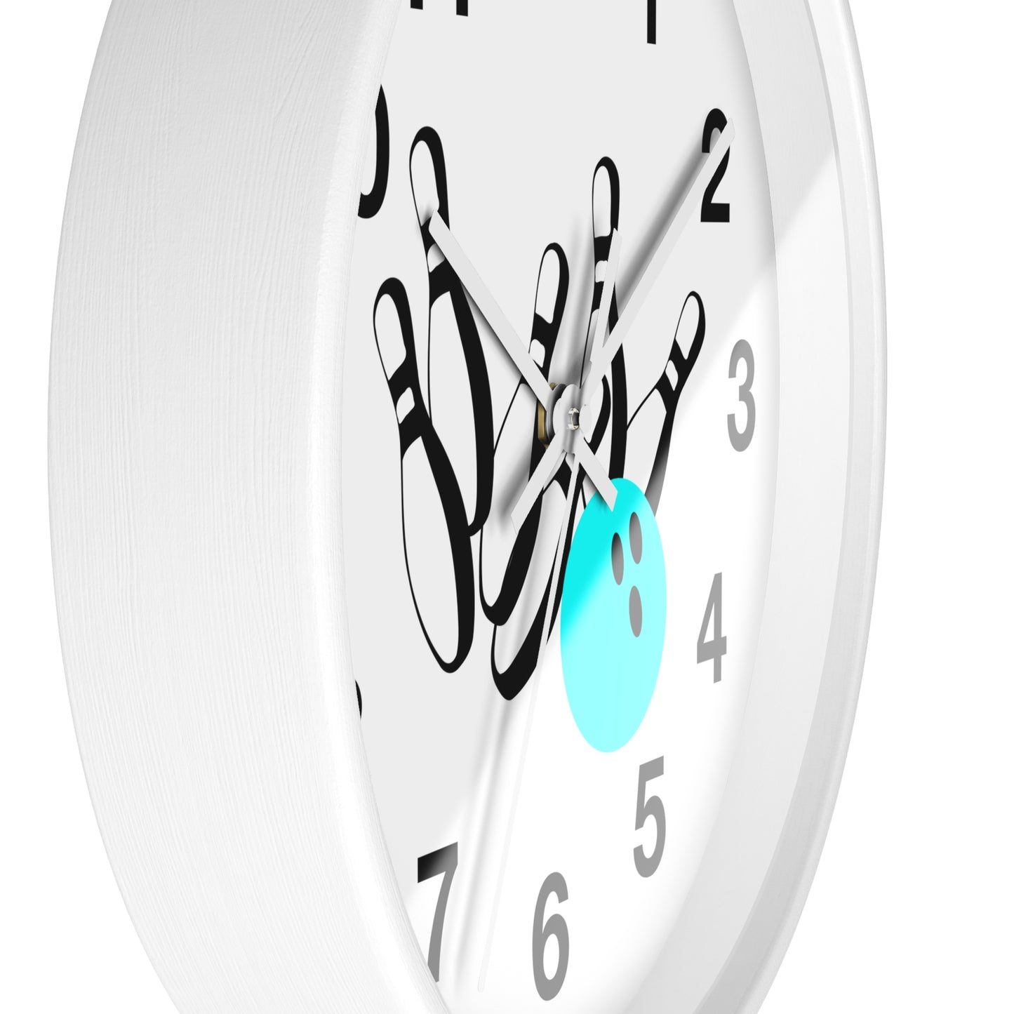 Bowling Wall Clock, Fun Bowling Decor, Gift for Bowlers, Sports Wall Art, Unique Bowling Gift, Bowling Alley Decor