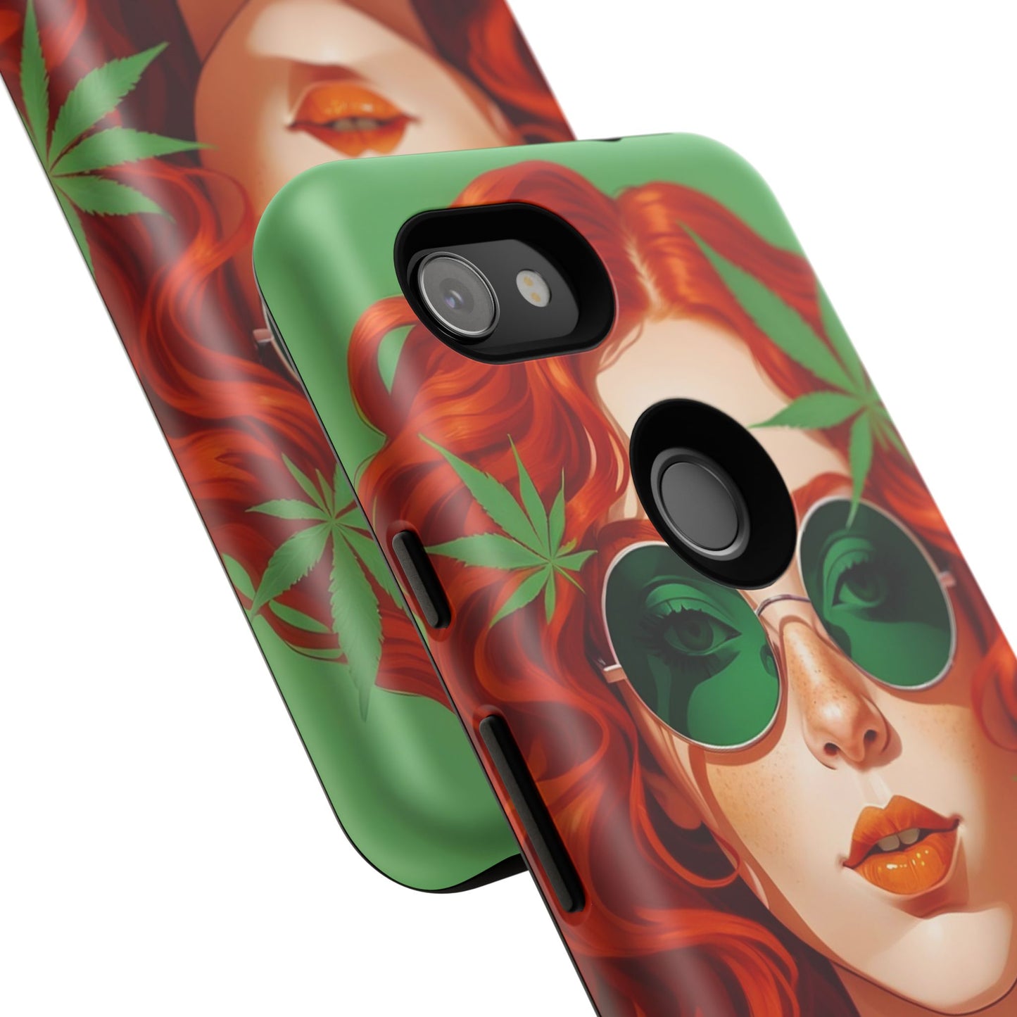 Vibrant Phone Case with Retro Greenery Design, Trendy Case for Casual Look, Gift for Her, Summer Vibes, Unique Phone Accessory