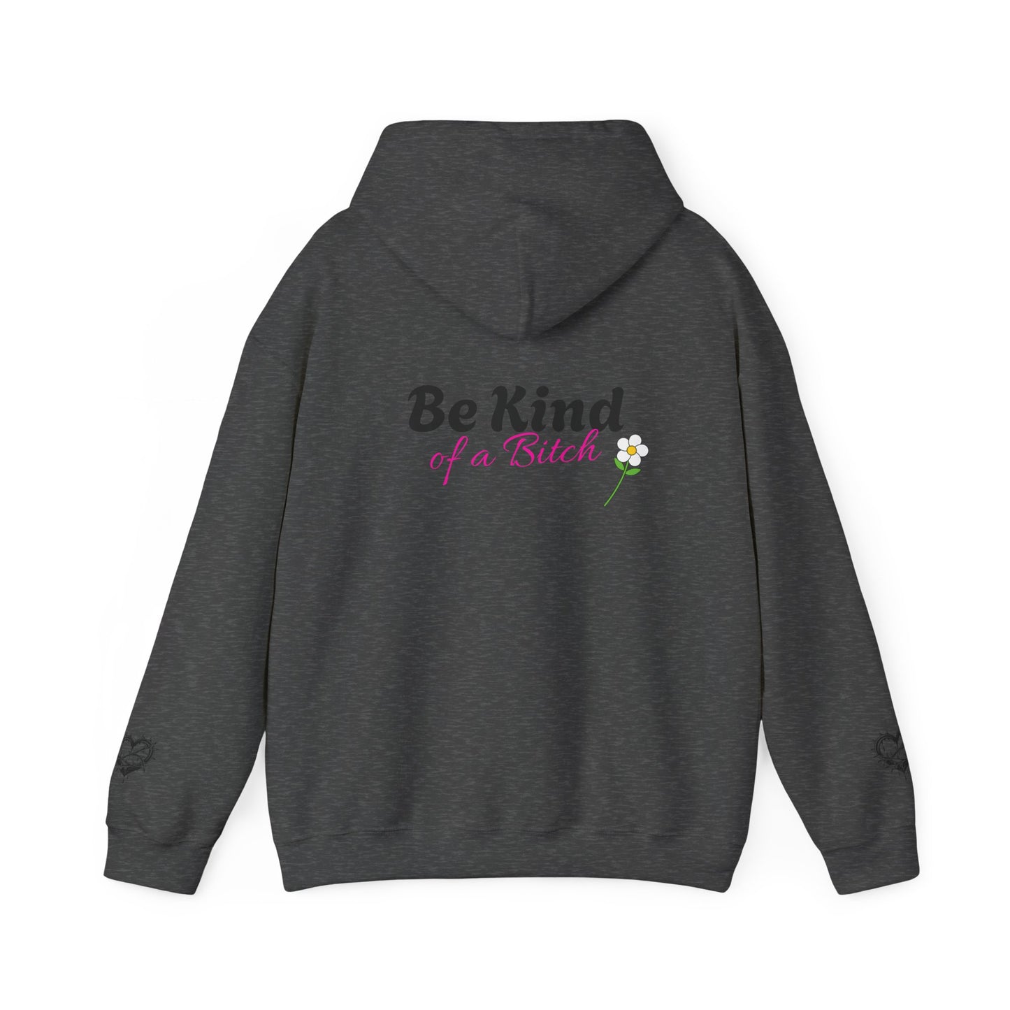 Chic Hooded Sweatshirt with Heart Design - Cozy Streetwear, Perfect Gift for Friends, Casual Style, Empowering Sayings, Unisex Fashion