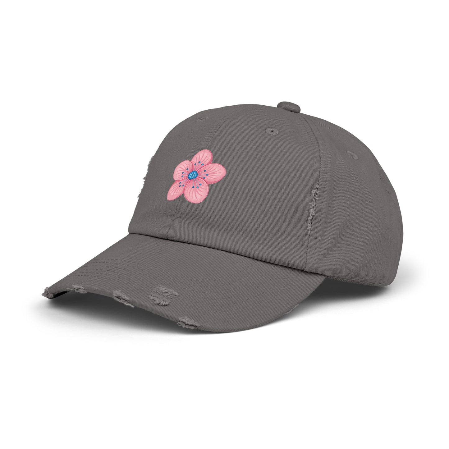 Floral Distressed Cap | Trendy Hat for Spring and Summer | Perfect Gift for Floral Lovers, Outdoor Events, Festivals, Birthdays