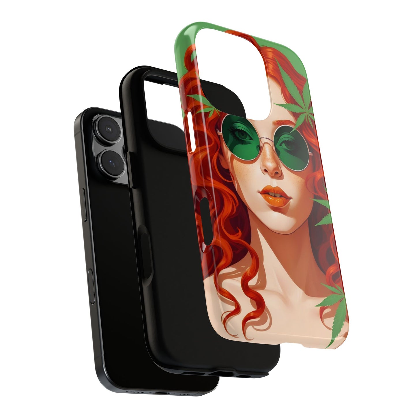 Vibrant Phone Case with Retro Greenery Design, Trendy Case for Casual Look, Gift for Her, Summer Vibes, Unique Phone Accessory