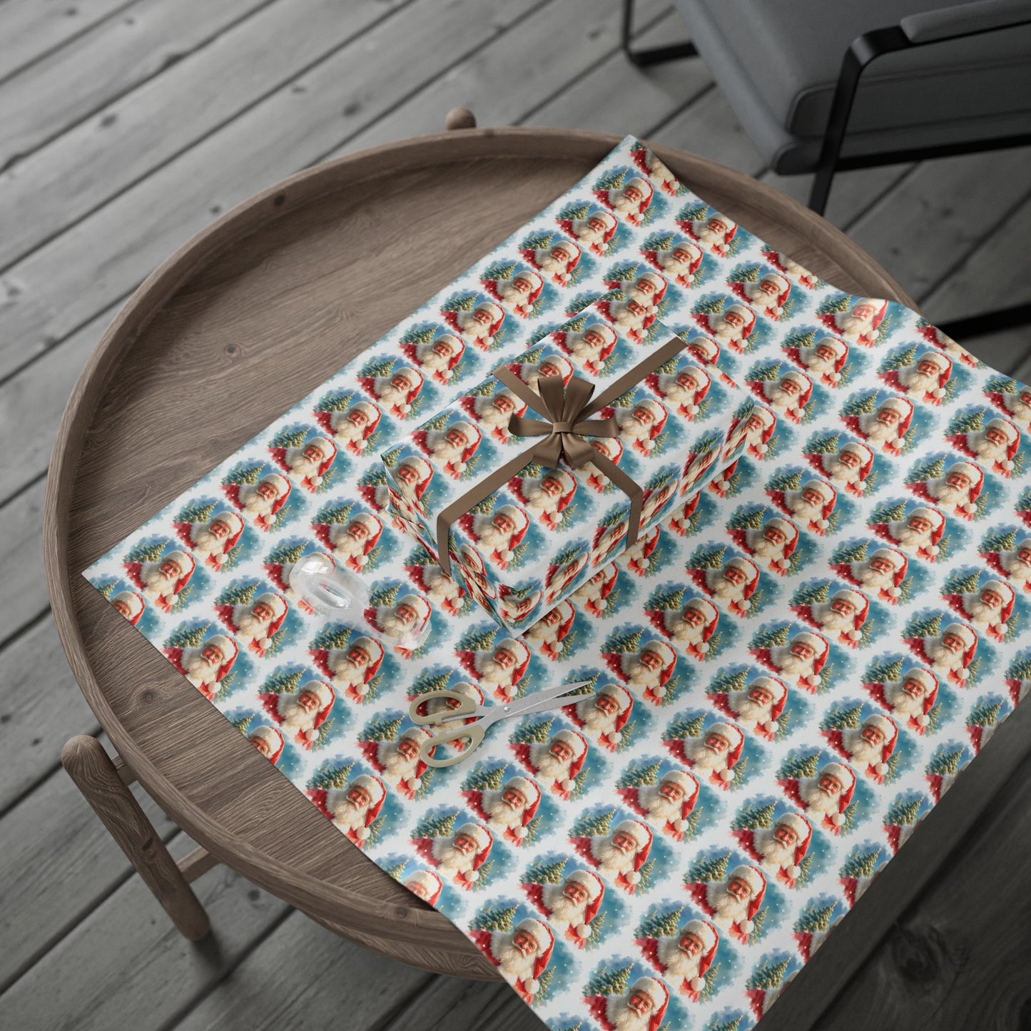 Festive Wrapping Paper | Holiday Gift Wrap, Christmas Decor, Santa Print, Eco-Friendly Wrap, Party Supplies