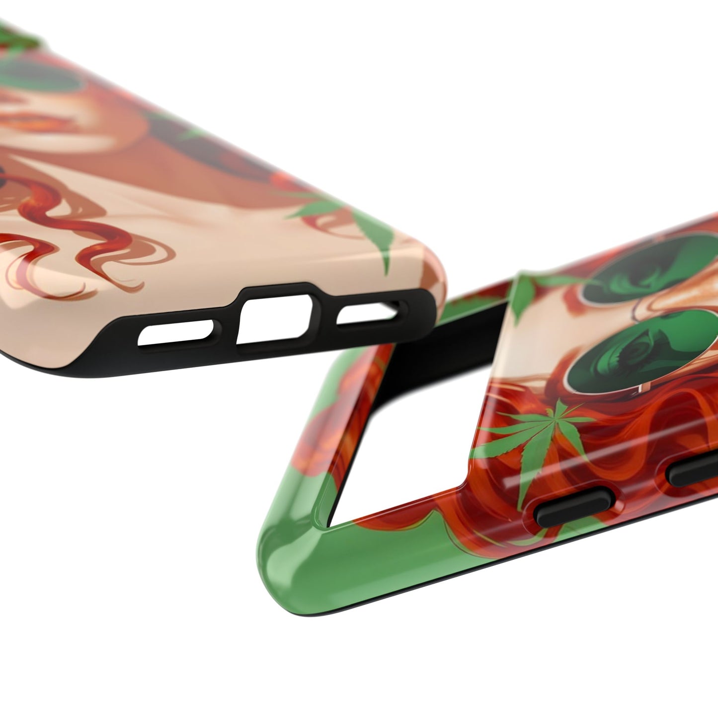 Vibrant Phone Case with Retro Greenery Design, Trendy Case for Casual Look, Gift for Her, Summer Vibes, Unique Phone Accessory